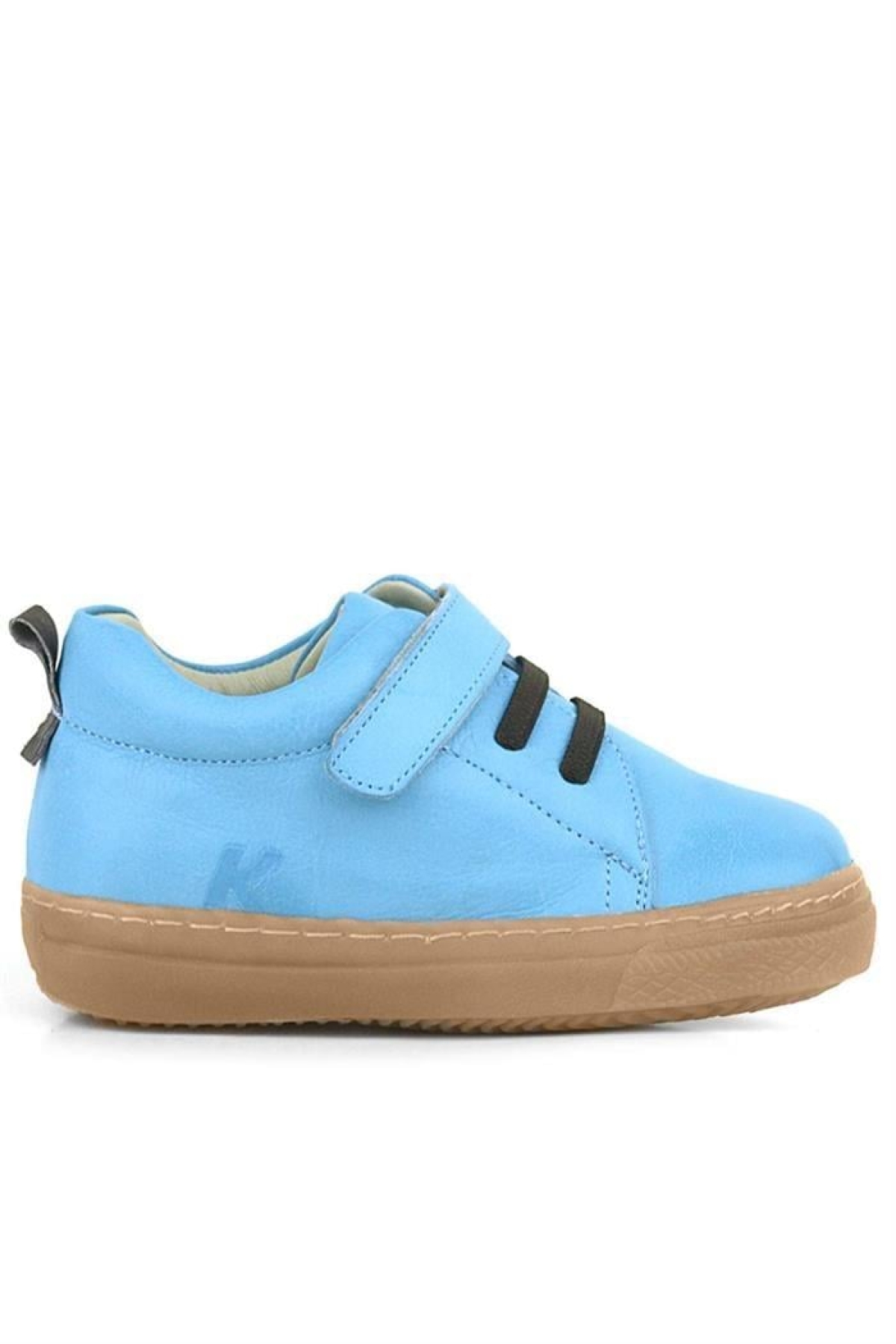 Anatomik Hakiki Deri Yumuşak Mavi Lastikli Cırtlı Çocuk Ayakkabı - Görsel 4