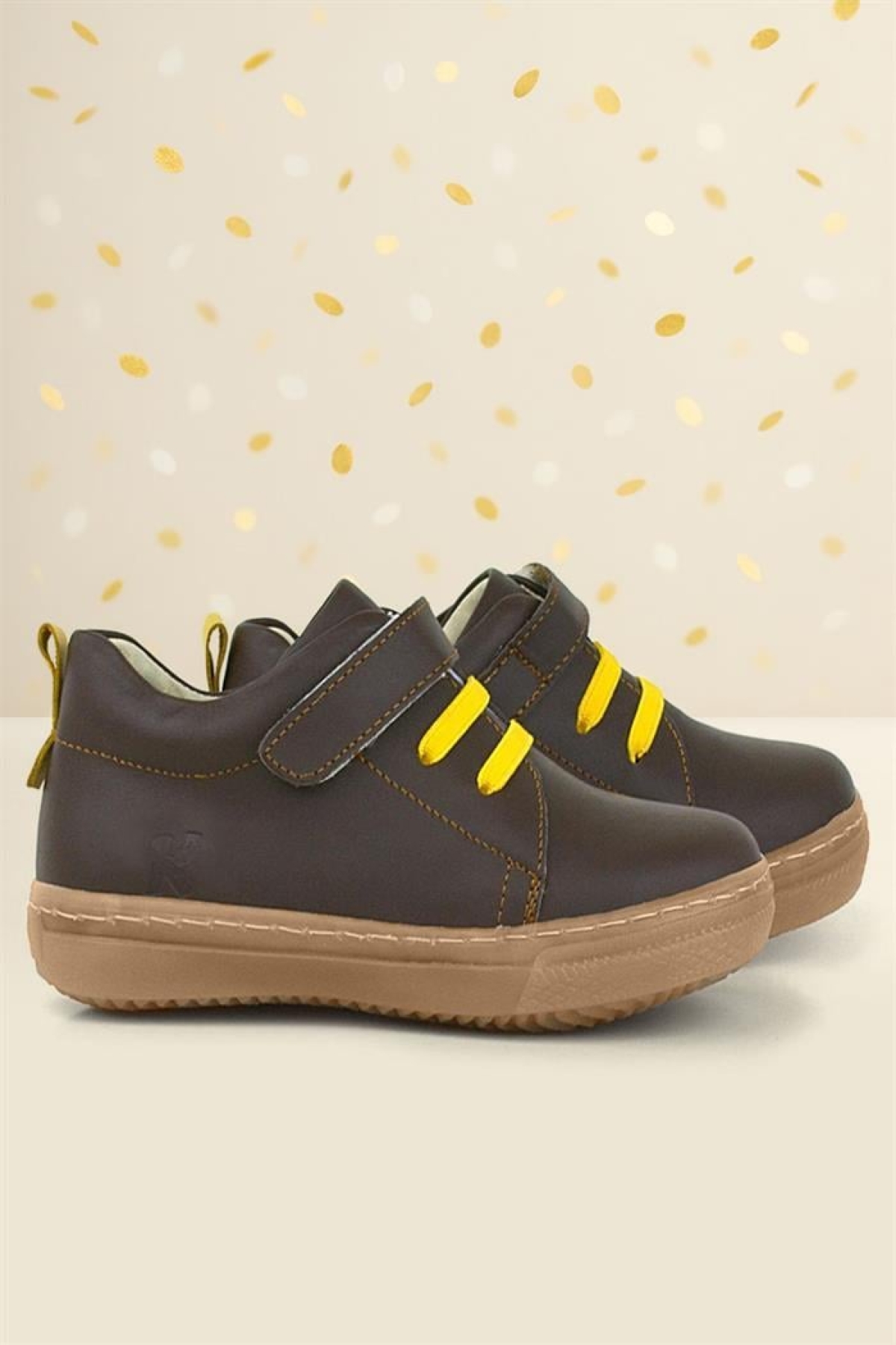 Anatomik Hakiki Deri Yumuşak Kahverengi Lastikli Cırtlı Çocuk Ayakkabı - Görsel 2