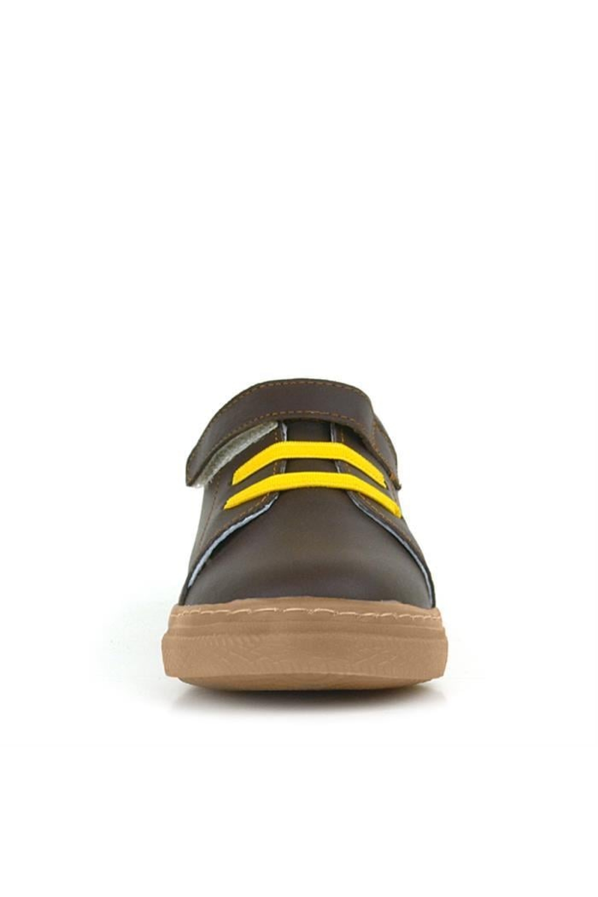 Anatomik Hakiki Deri Yumuşak Kahverengi Lastikli Cırtlı Çocuk Ayakkabı - Görsel 5