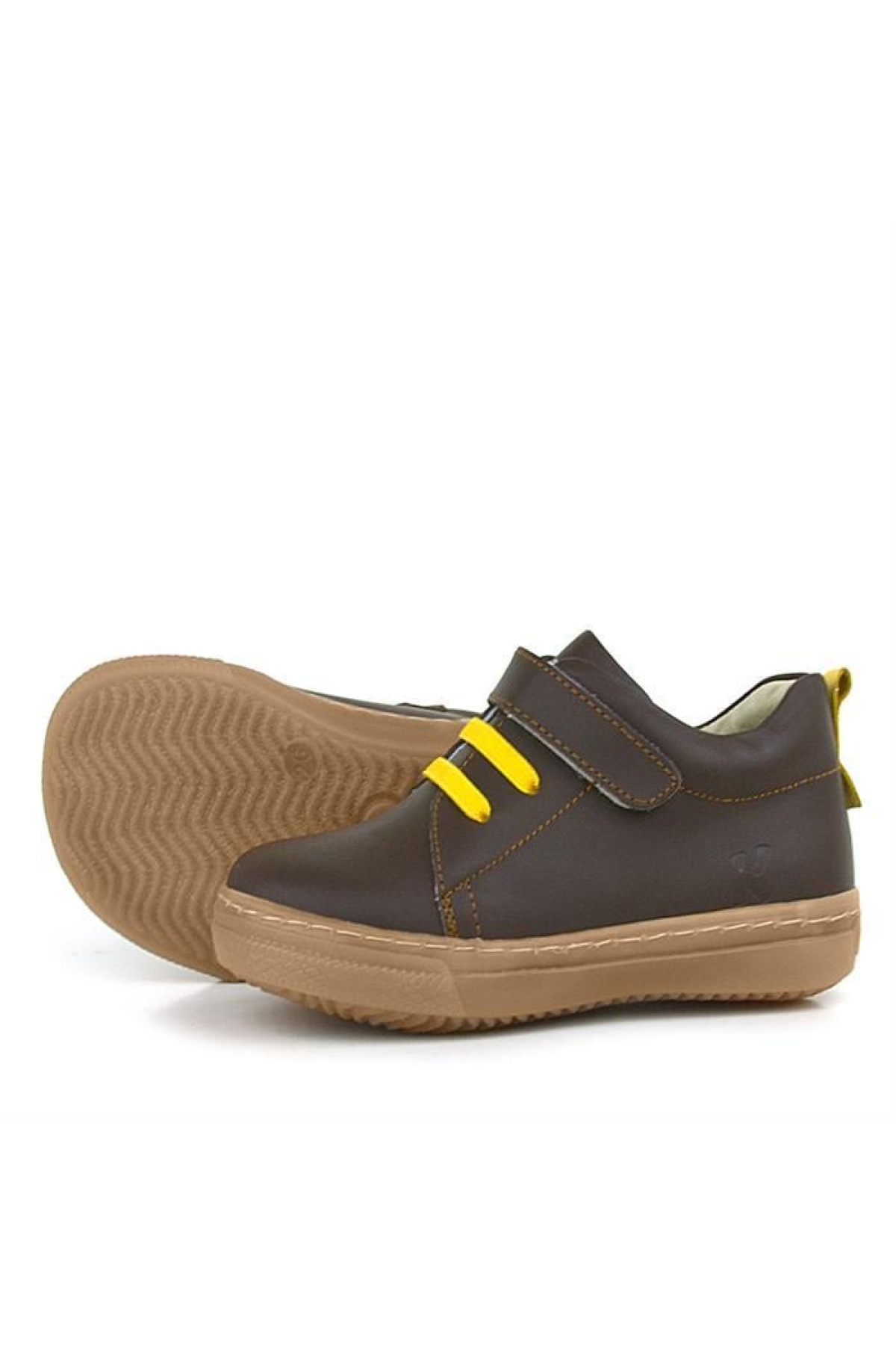 Anatomik Hakiki Deri Yumuşak Kahverengi Lastikli Cırtlı Çocuk Ayakkabı - Görsel 7
