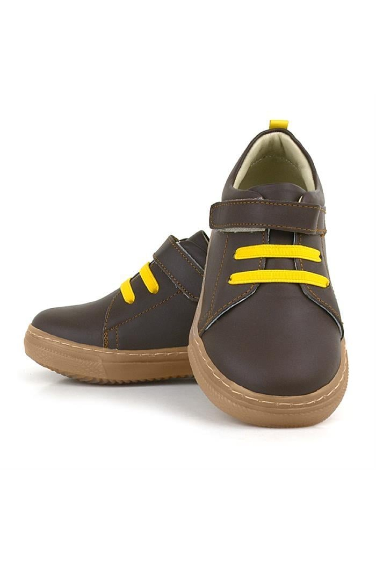 Anatomik Hakiki Deri Yumuşak Kahverengi Lastikli Cırtlı Çocuk Ayakkabı - Görsel 9