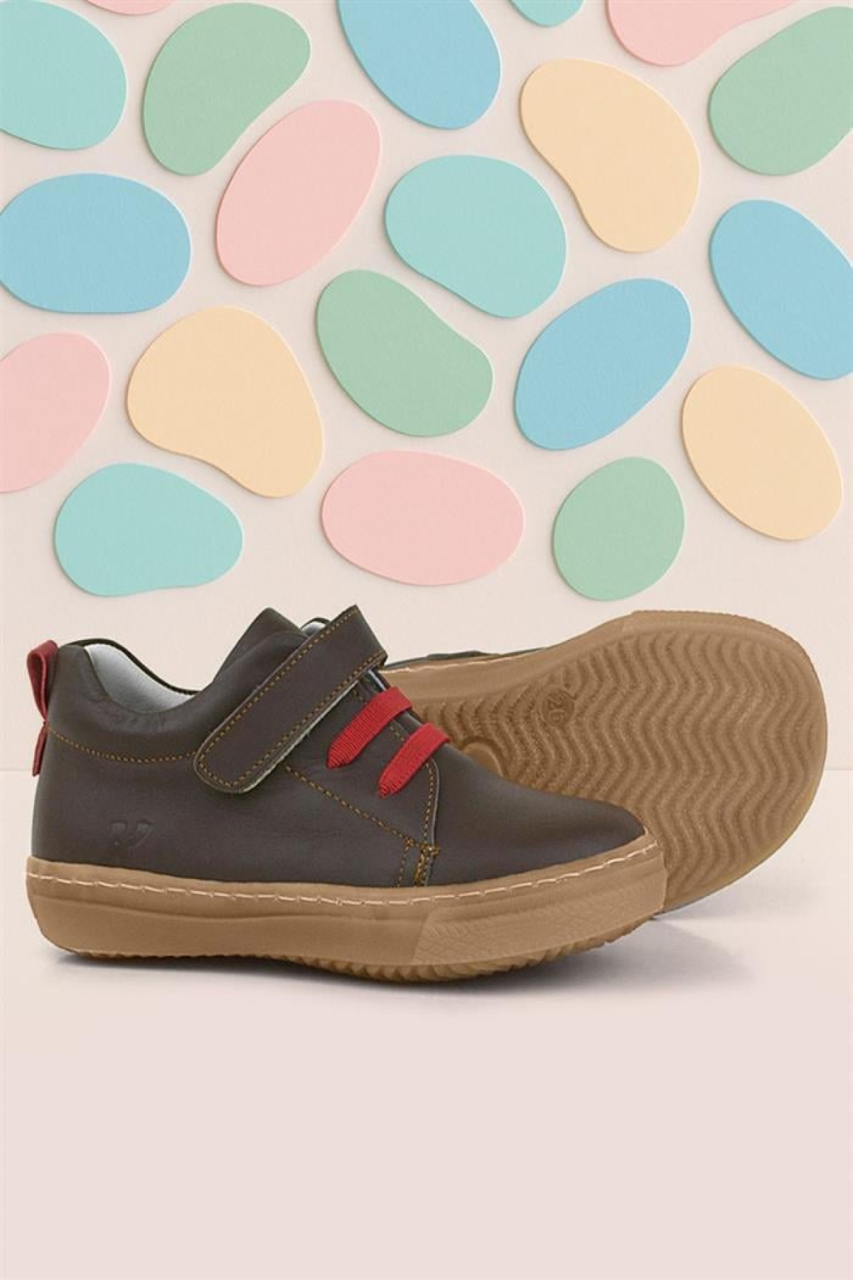 Anatomik Hakiki Deri Kahverengi Yumuşak Lastikli Cırtlı Çocuk Ayakkabı - Görsel 3
