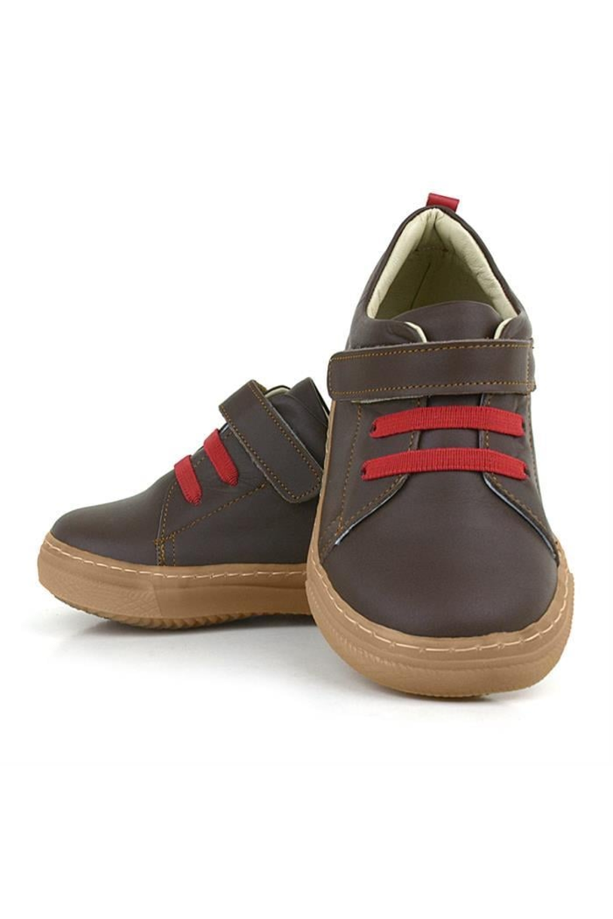 Anatomik Hakiki Deri Kahverengi Yumuşak Lastikli Cırtlı Çocuk Ayakkabı - Görsel 8