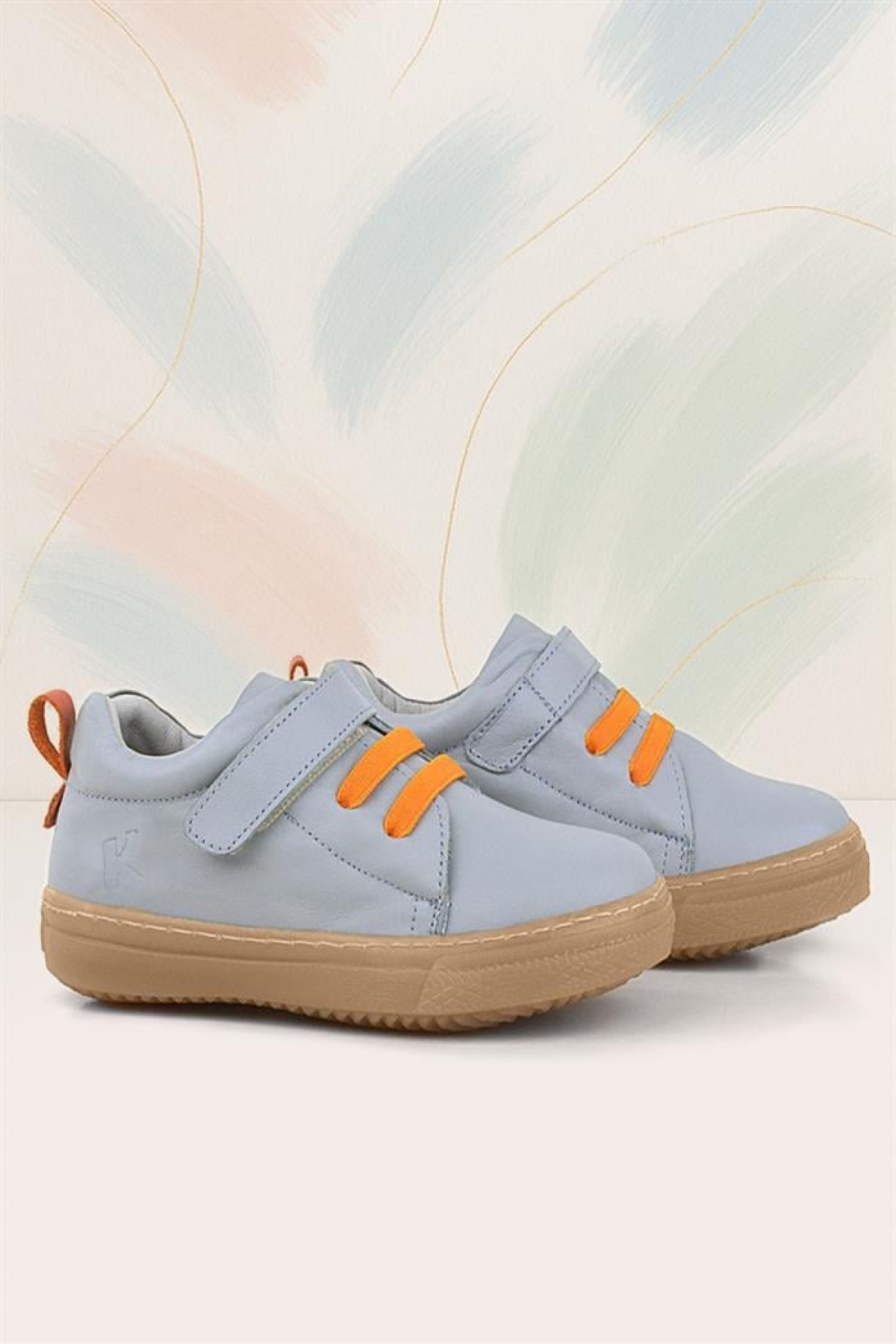 Anatomik Hakiki Deri Gri Yumuşak Lastikli Cırtlı Çocuk Ayakkabı - Görsel 2