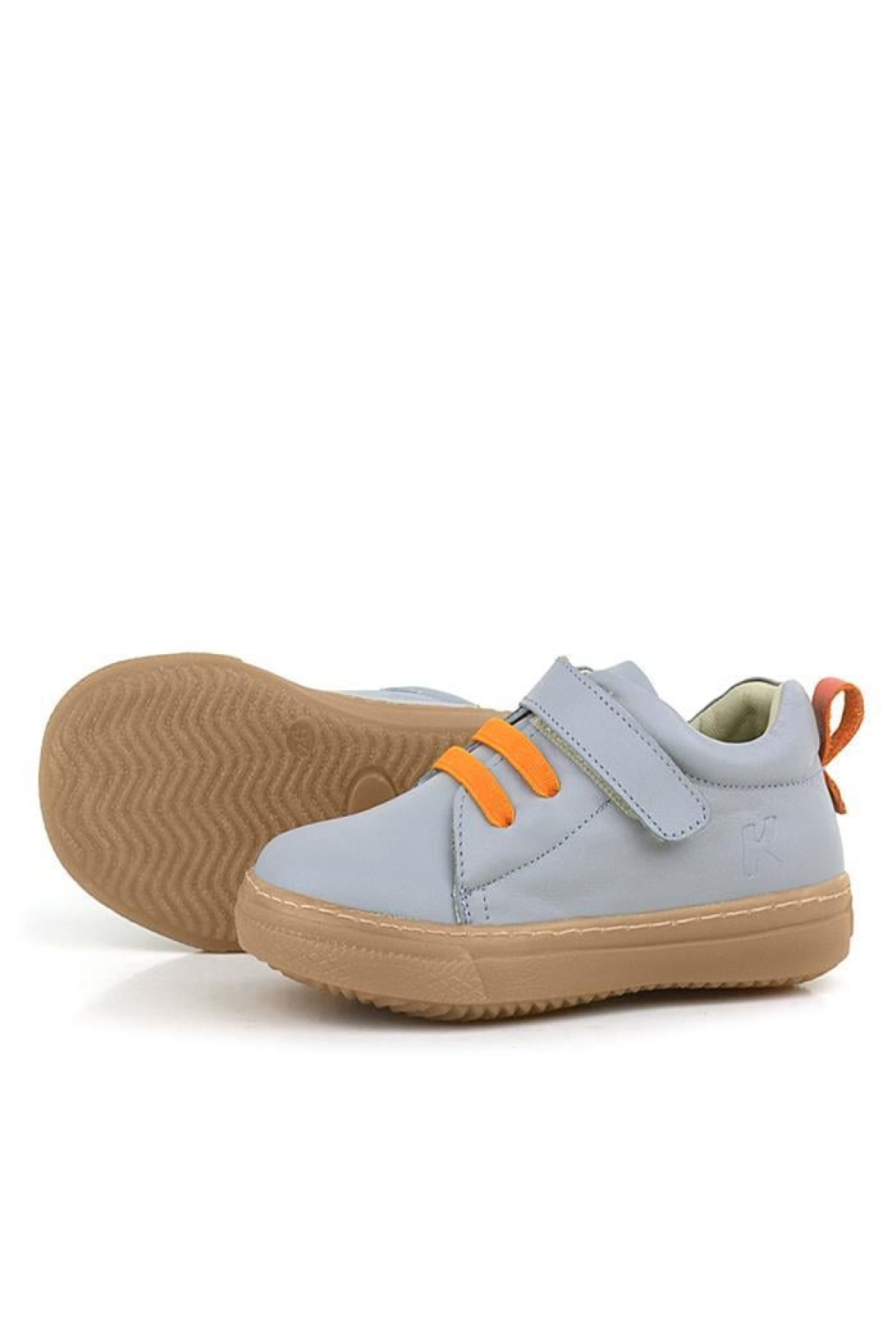 Anatomik Hakiki Deri Gri Yumuşak Lastikli Cırtlı Çocuk Ayakkabı - Görsel 7