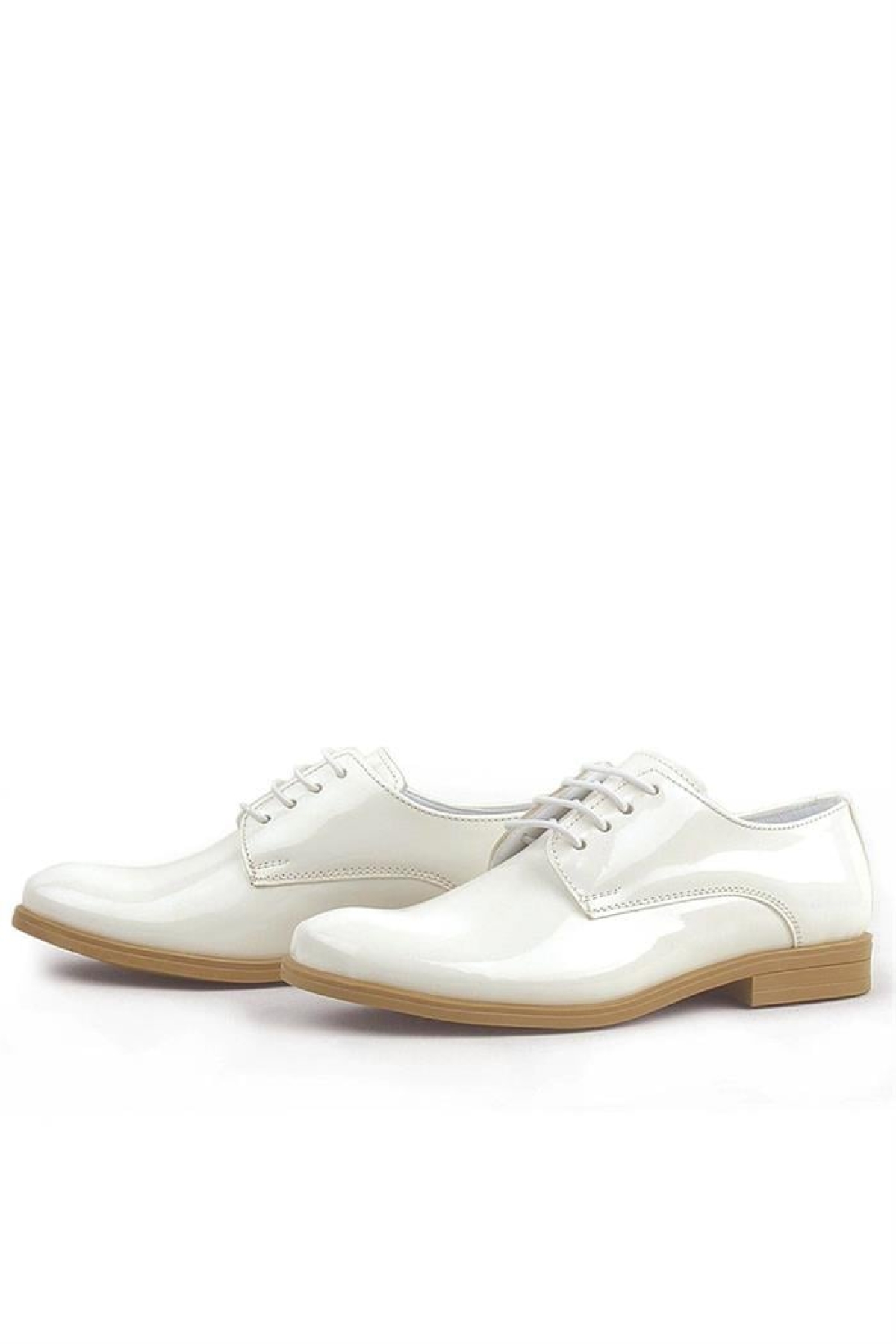 Krem Rugan Bağcıklı Oxford Çocuk Okul Ayakkabısı - Görsel 6