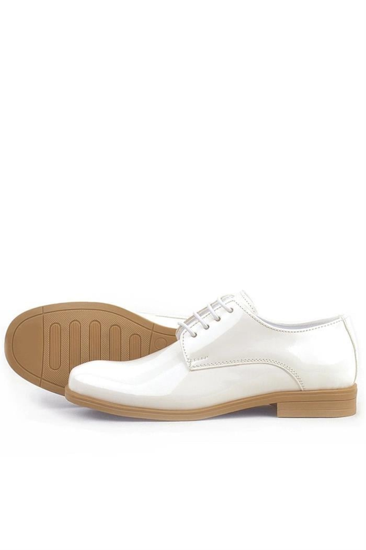 Krem Rugan Bağcıklı Oxford Çocuk Okul Ayakkabısı - Görsel 7