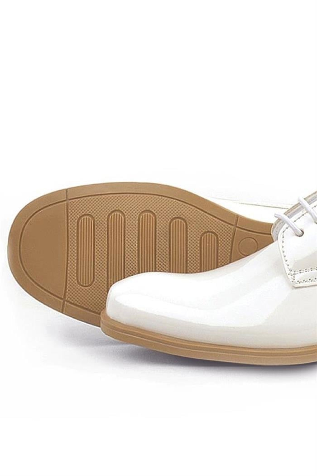 Krem Rugan Bağcıklı Oxford Çocuk Okul Ayakkabısı - Görsel 8