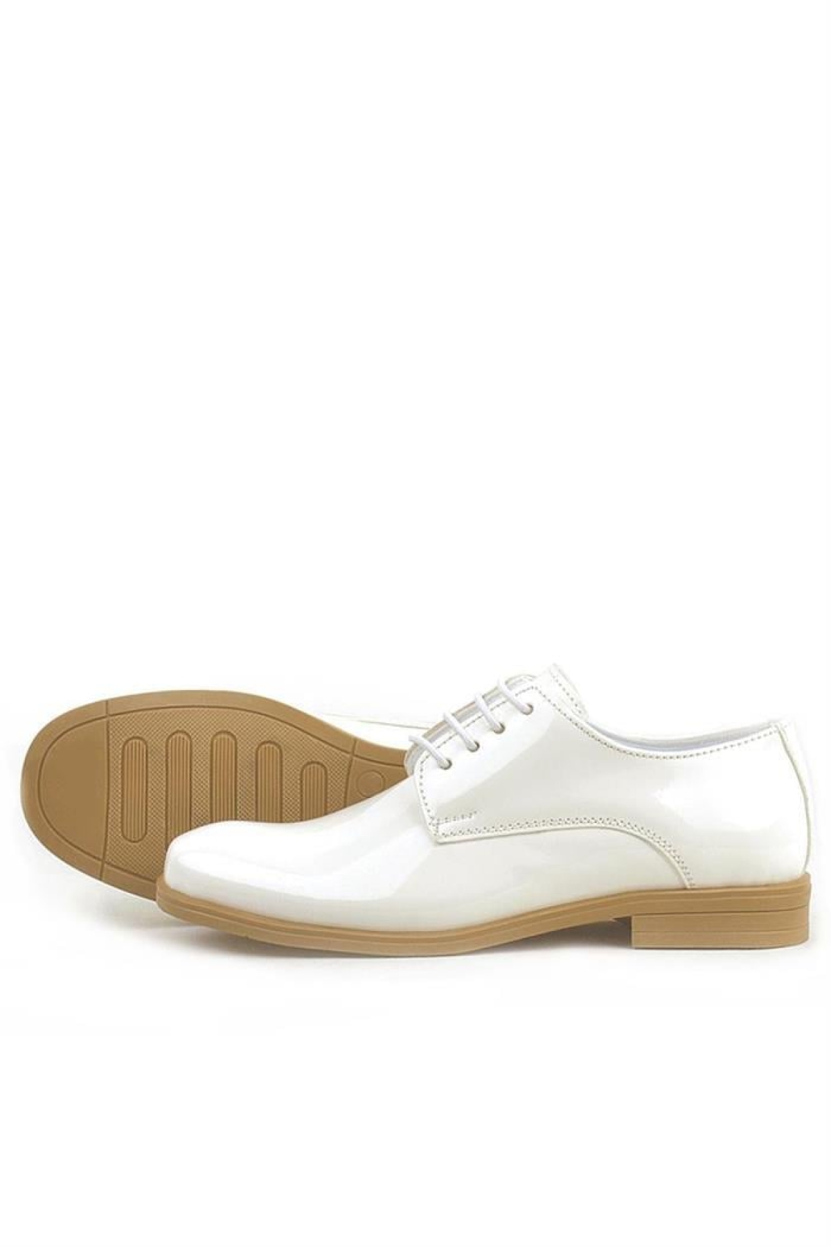 Krem Rugan Bağcıklı Oxford Çocuk Okul Ayakkabısı - Görsel 7
