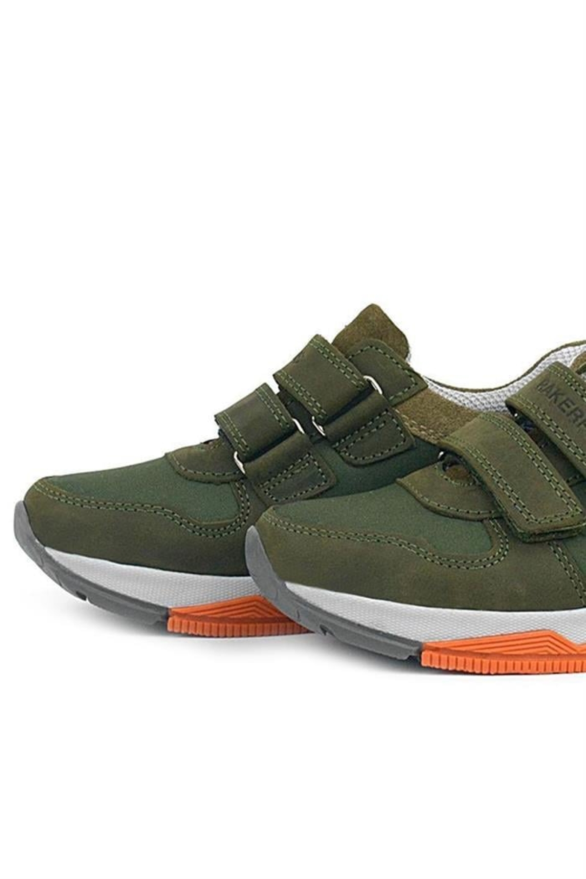 Hakiki Deri Yeşil Çocuk Cırtlı Sneakers Spor Ayakkabı - Görsel 8