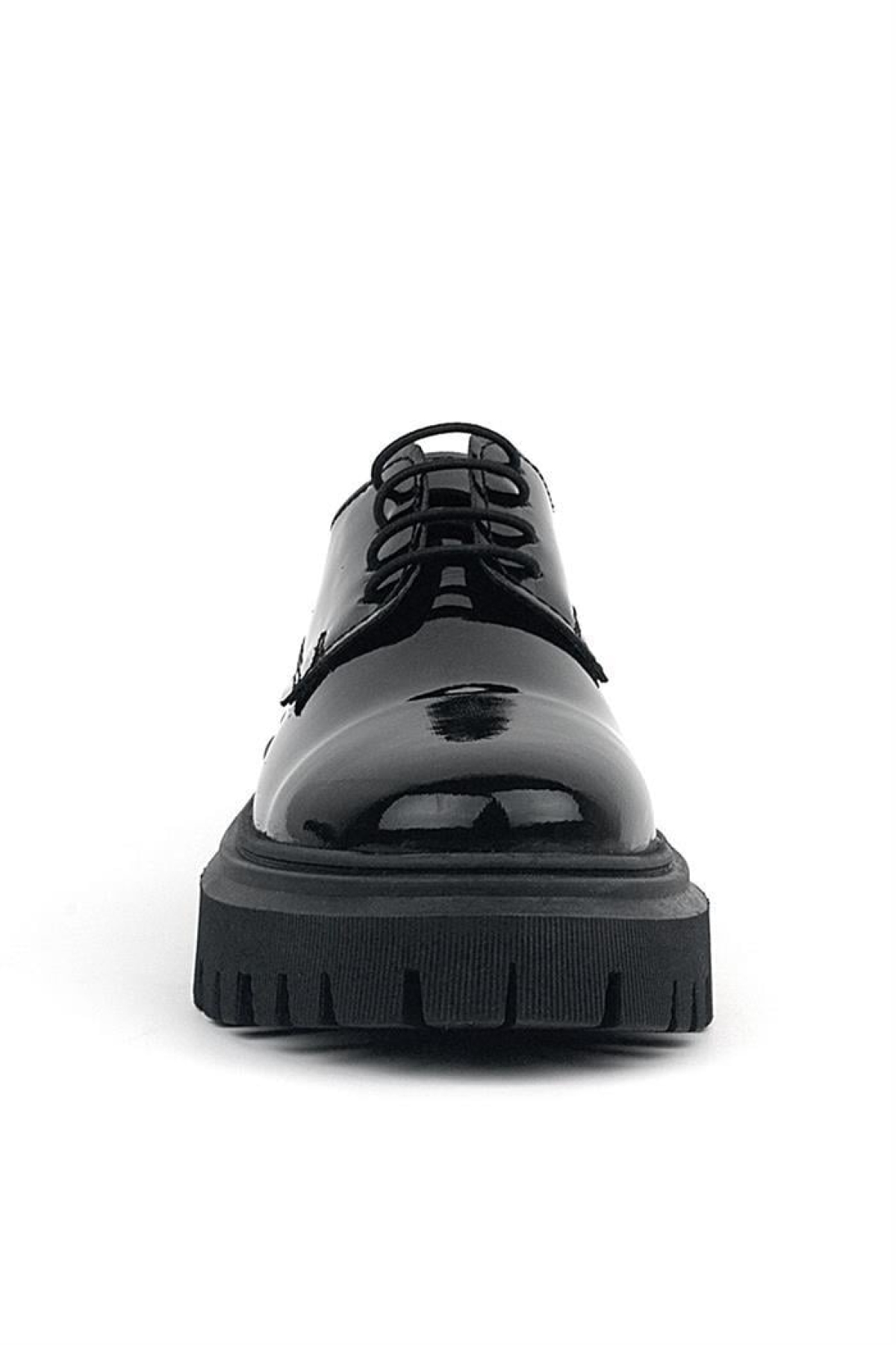 Siyah Rugan Bağcıklı Oxford Günlük Ayakkabı - Görsel 4