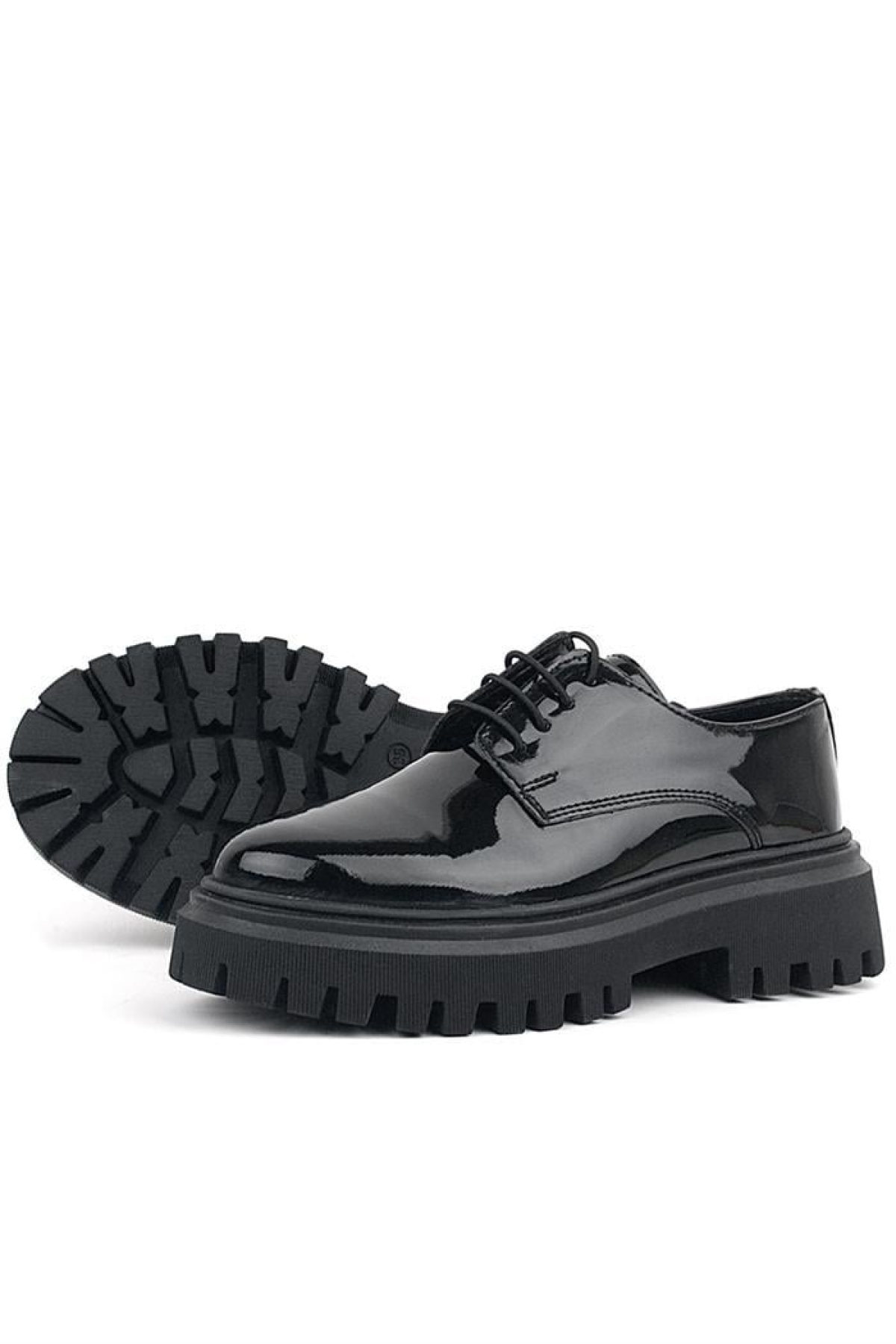 Siyah Rugan Bağcıklı Oxford Günlük Ayakkabı - Görsel 6