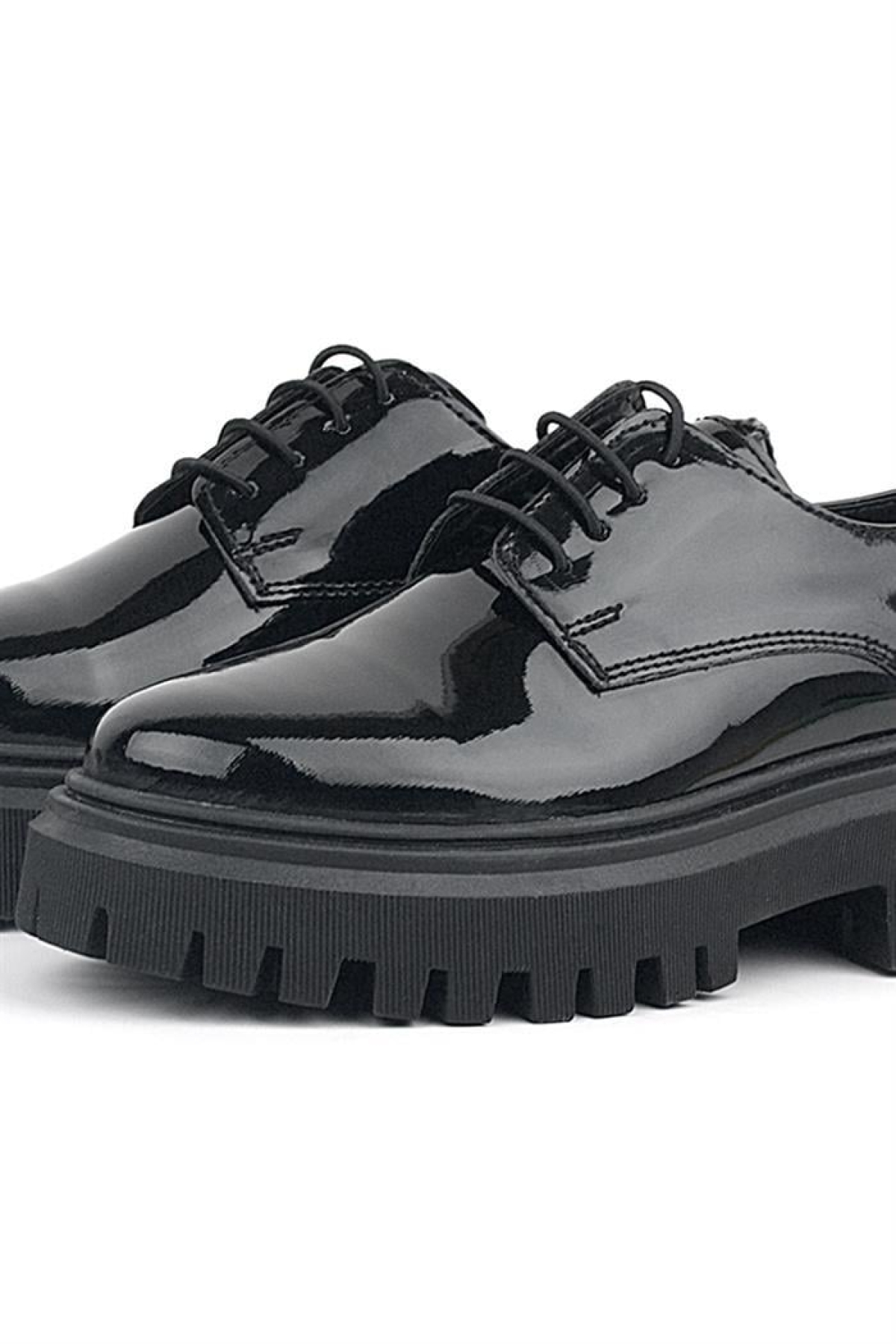 Siyah Rugan Bağcıklı Oxford Günlük Ayakkabı - Görsel 8