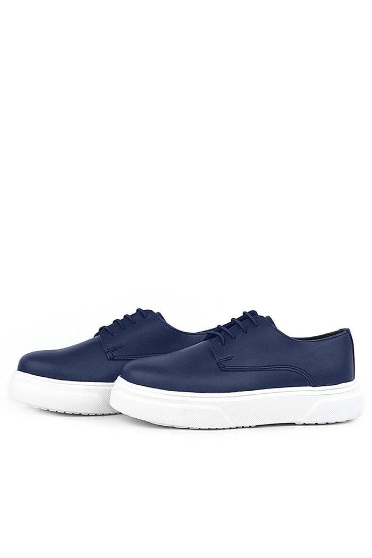 Derby Lacivert Mat Beyaz Taban Çocuk Klasik Ayakkabı - Görsel 6