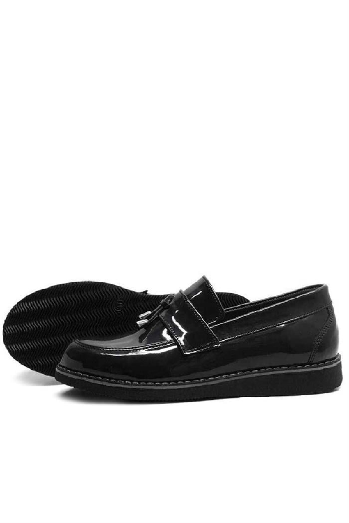 Siyah Rugan Loafer Çocuk Okul Ayakkabı - Görsel 5