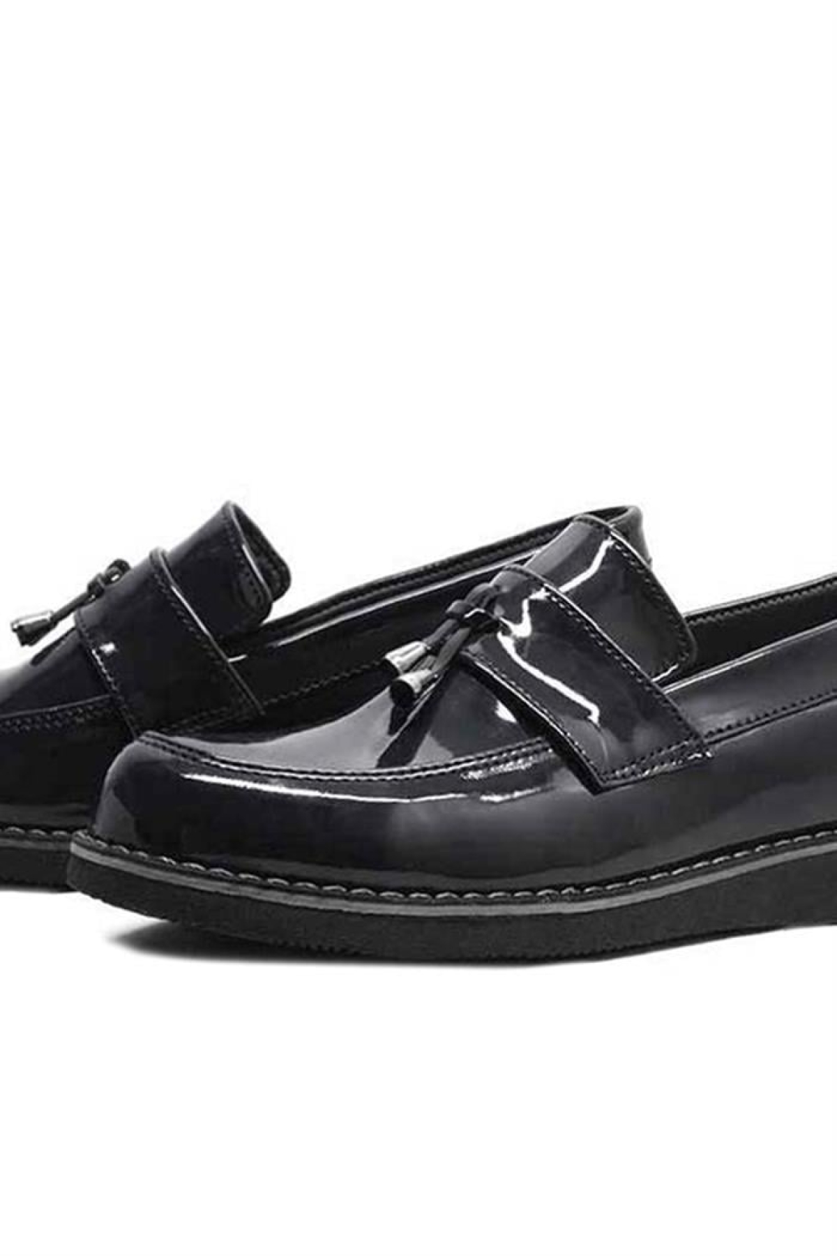 Siyah Rugan Loafer Çocuk Okul Ayakkabı - Görsel 8