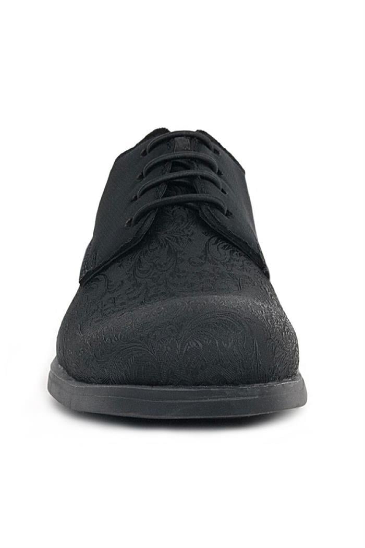 Siyah Desenli Bağcıklı Takım Elbise Klasik Çocuk Ayakkabı - Görsel 5