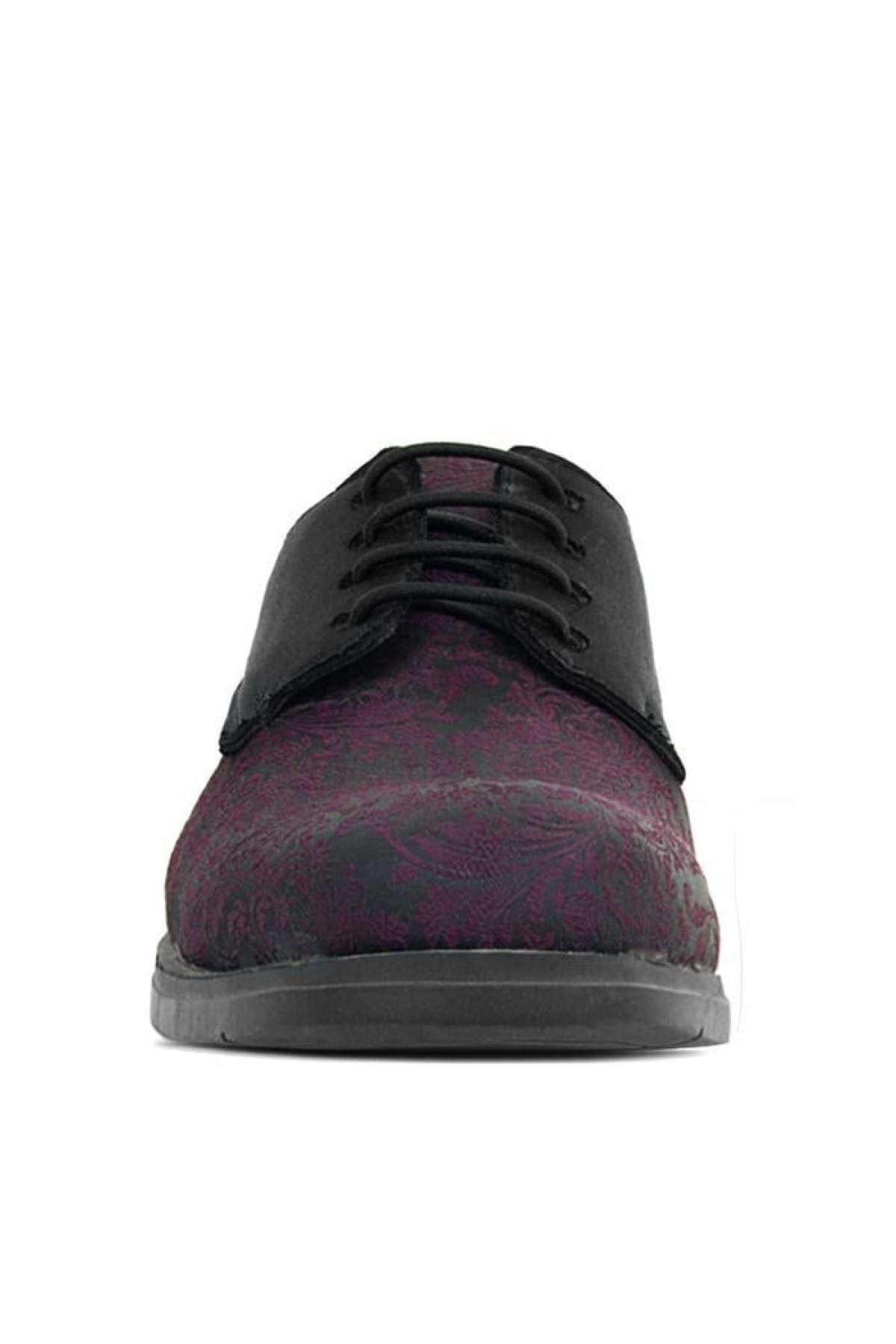 Bordo Siyah Bağcıklı Takım Elbise Klasik Çocuk Ayakkabı - Görsel 5