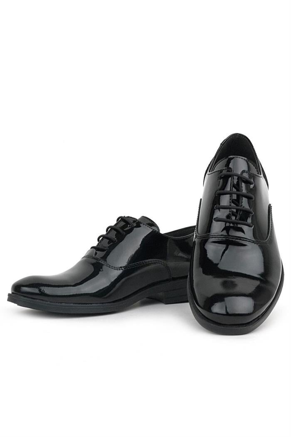 Smokin Siyah Rugan Bağcıklı Çocuk Klasik Ayakkabısı - Görsel 8
