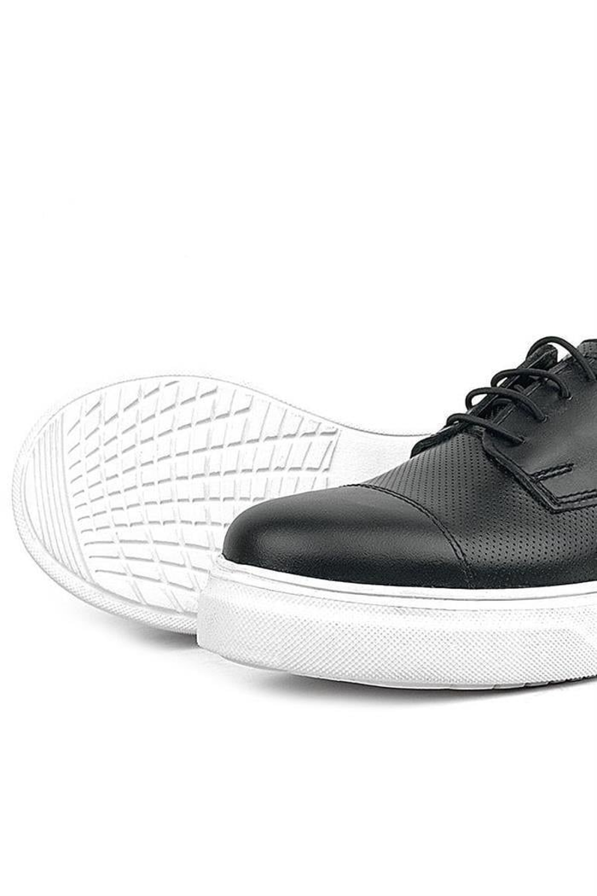 Hakiki Deri Siyah Yüksek Taban Çocuk Klasik Ayakkabı - Görsel 9