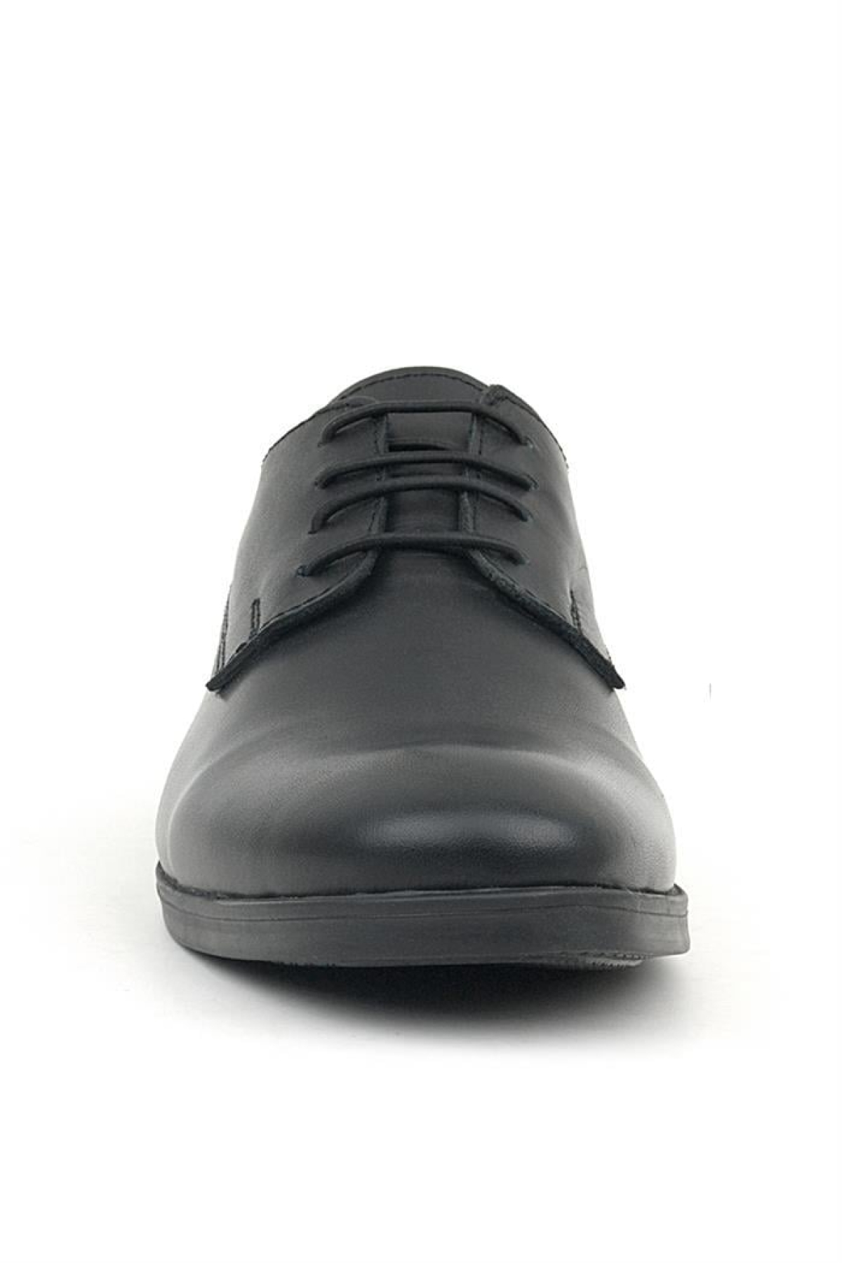 Hakiki Deri Siyah Cilt Bağcıklı Oxford Çocuk Ayakkabı - Görsel 5