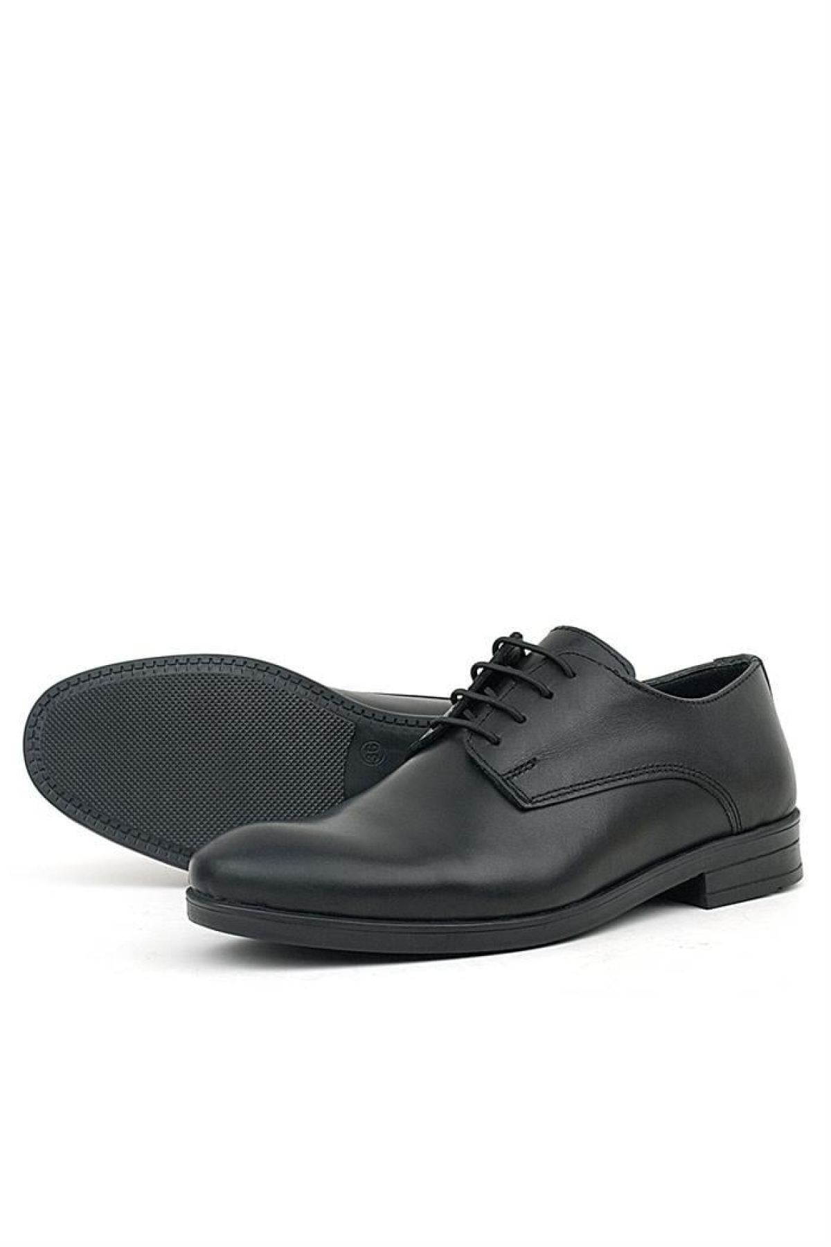 Hakiki Deri Siyah Cilt Bağcıklı Oxford Çocuk Ayakkabı - Görsel 7