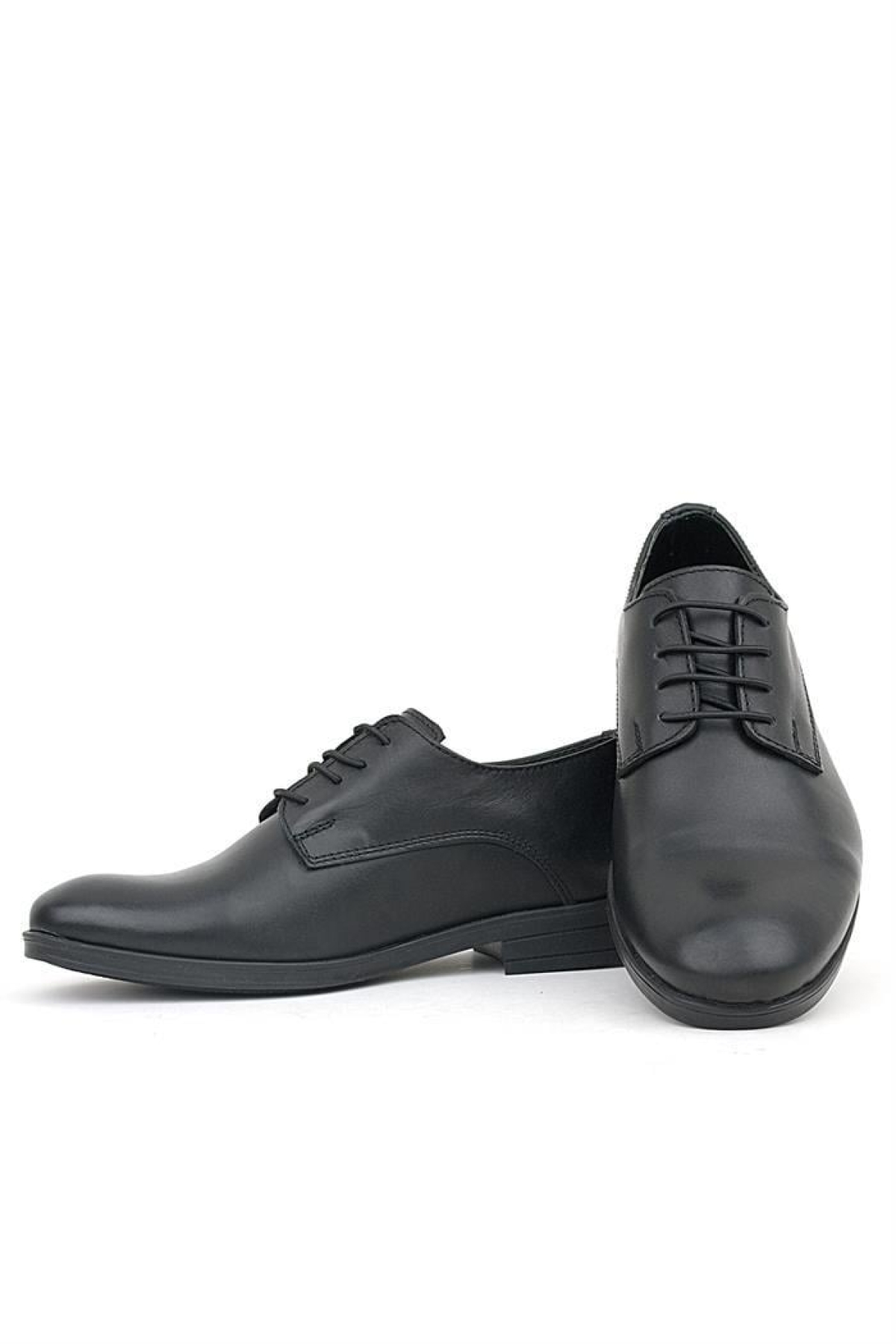 Hakiki Deri Siyah Cilt Bağcıklı Oxford Çocuk Ayakkabı - Görsel 8