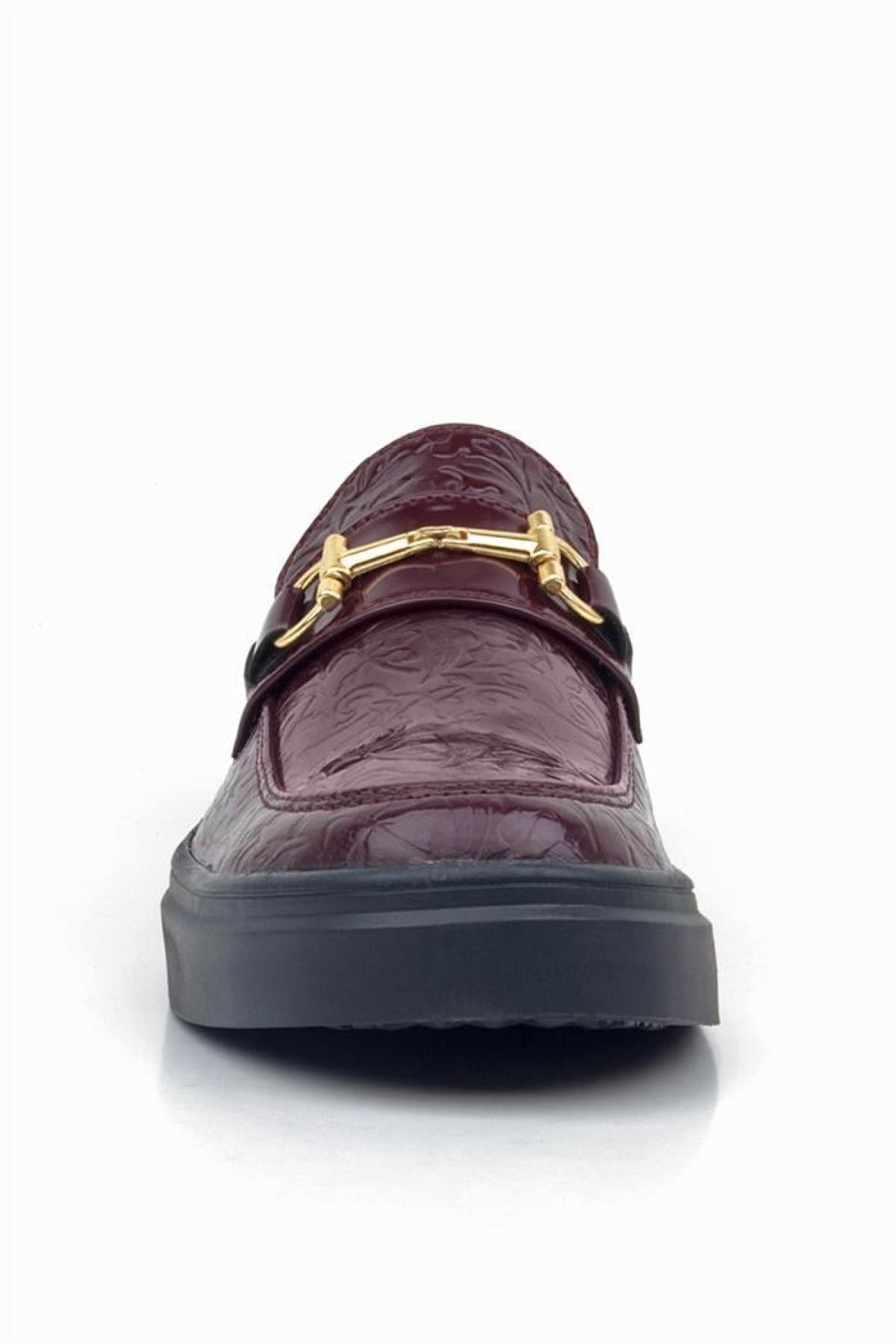 Bordo Tokalı Loafer Çocuk Klasik Ayakkabı - Görsel 5