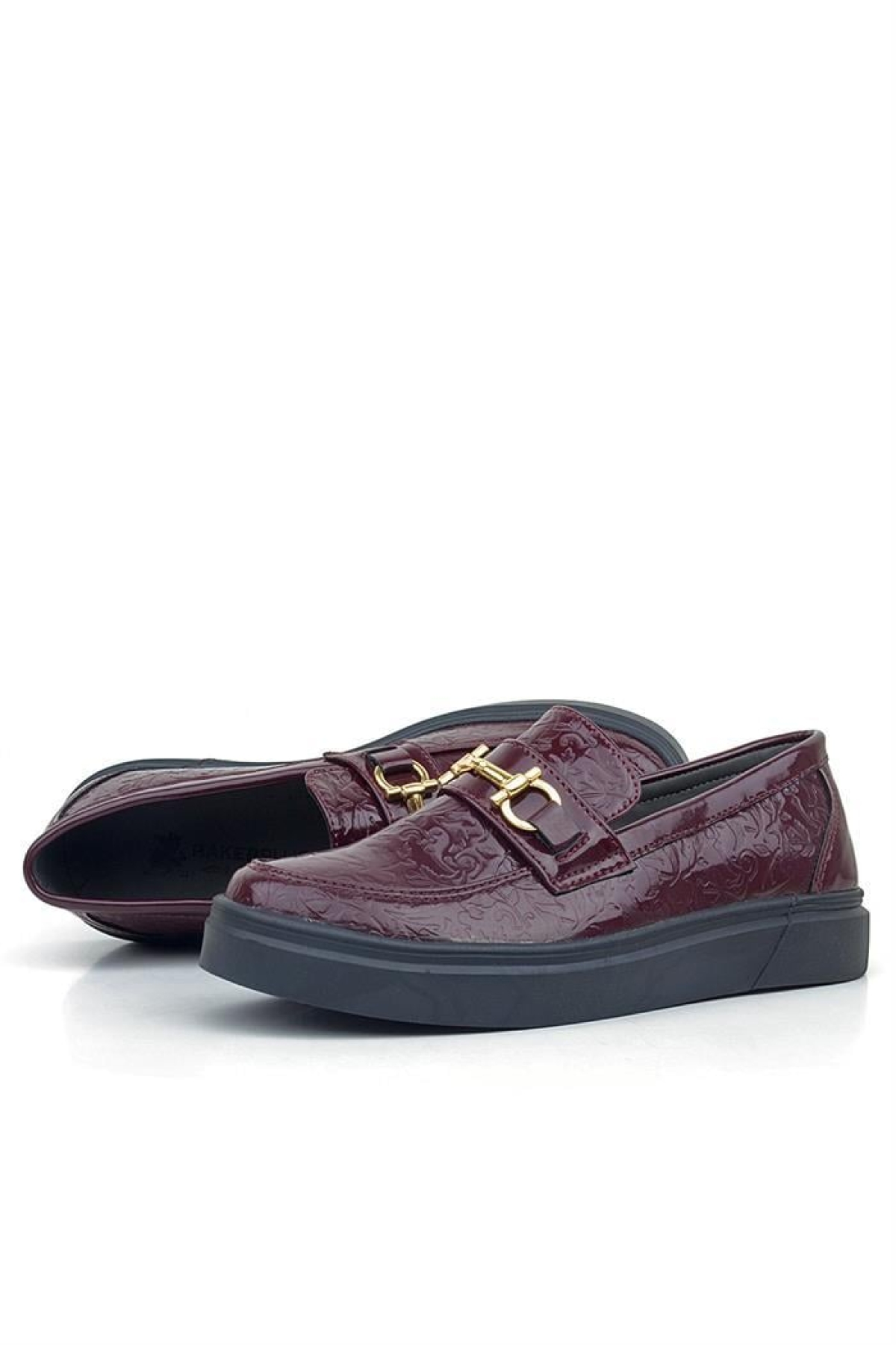 Bordo Tokalı Loafer Çocuk Klasik Ayakkabı - Görsel 8