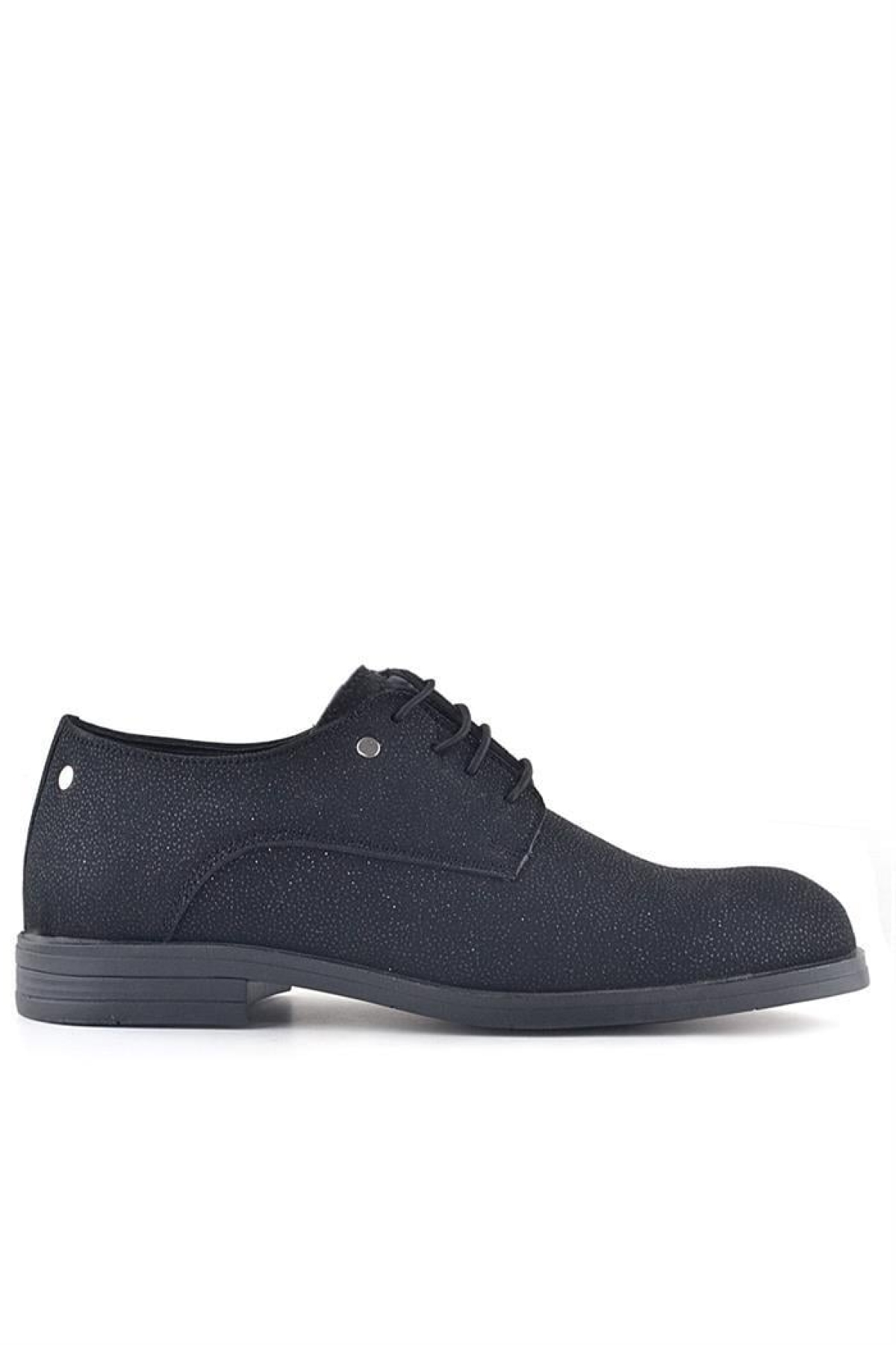 Siyah Simli Bağcıklı Metal Detaylı Klasik Çocuk Ayakkabı - Görsel 4