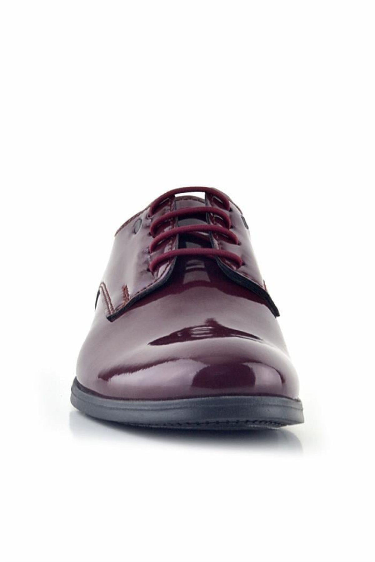 Bordo Rugan Bağcıklı Metal Detaylı Oxford Çocuk Klasik Ayakkabısı - Görsel 5