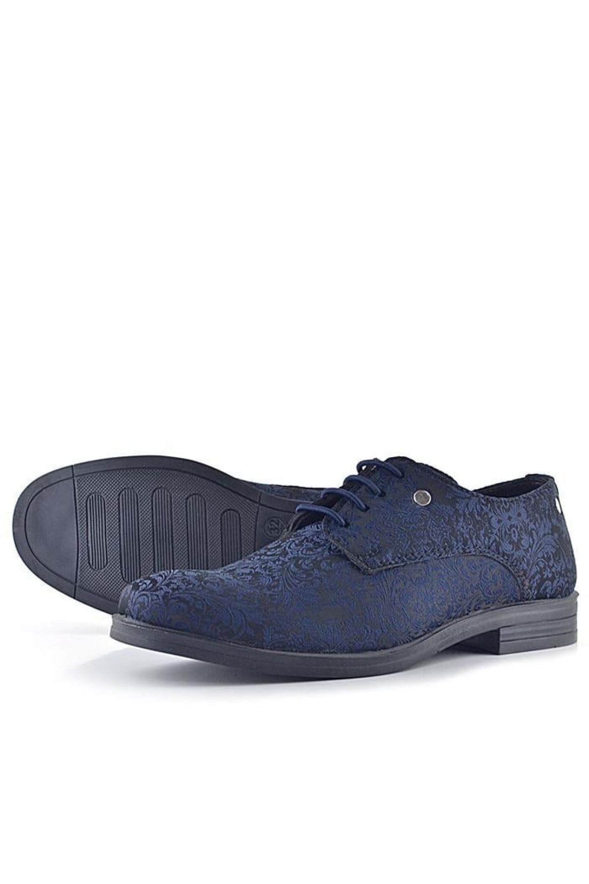Lacivert Metal Detaylı Takım Elbise Çocuk Klasik Ayakkabı - Görsel 8