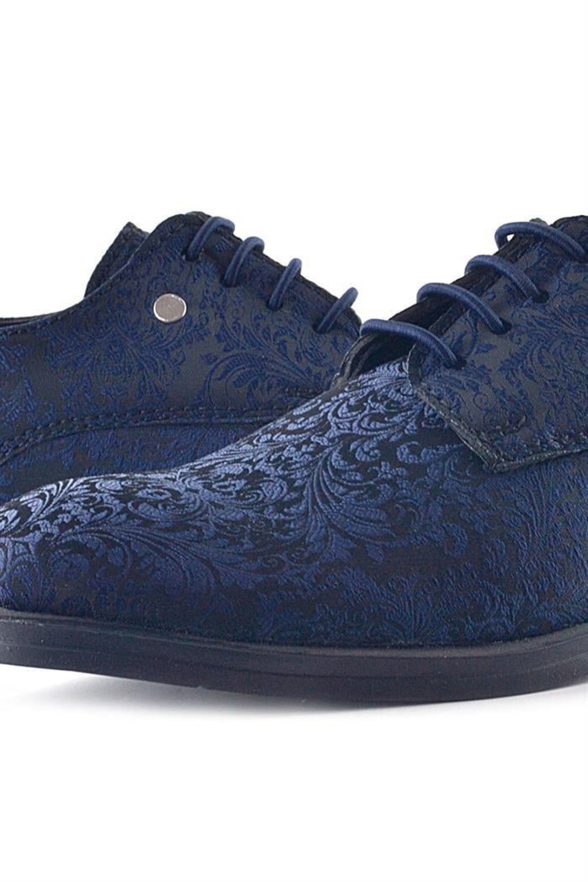 Lacivert Metal Detaylı Takım Elbise Çocuk Klasik Ayakkabı - Görsel 10