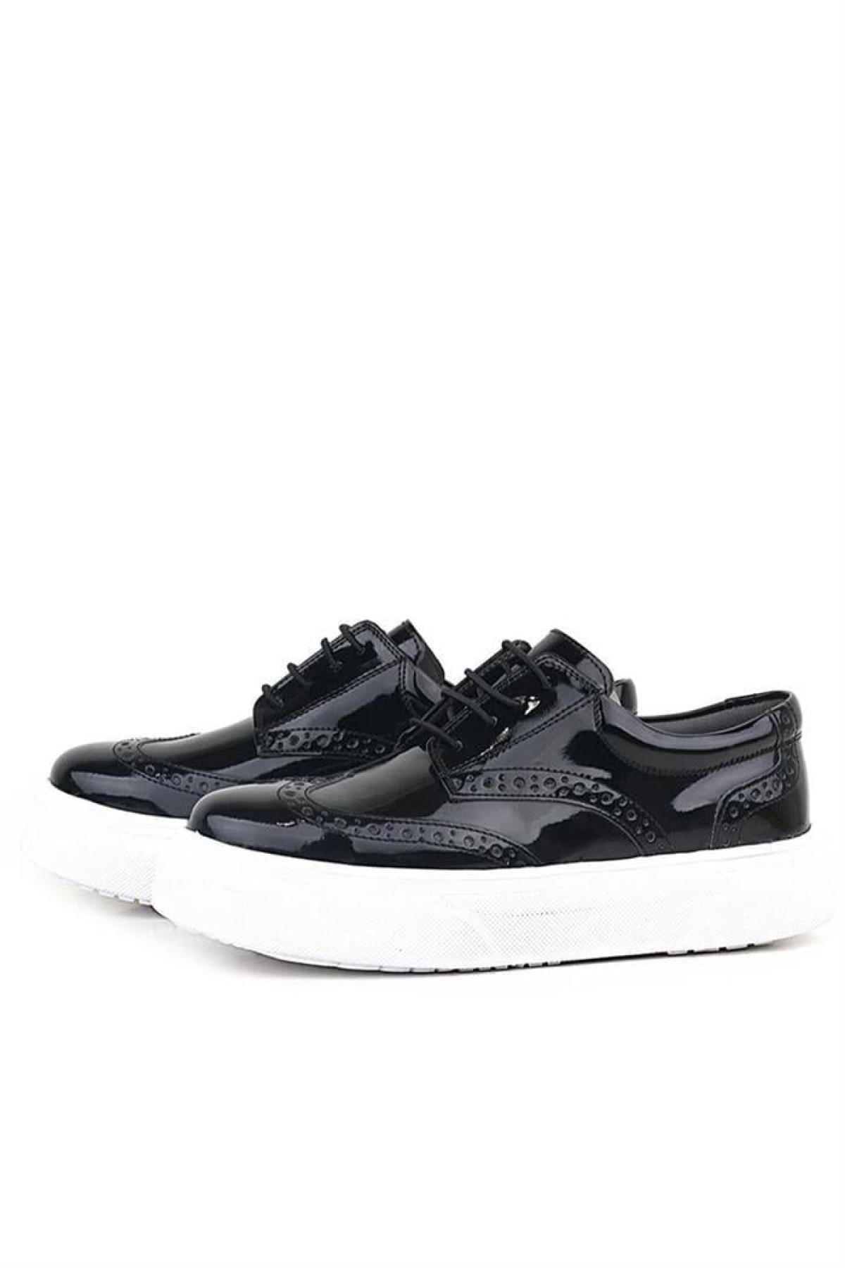 Siyah Rugan Cırt Cırtlı Oxford Çocuk Okul Ayakkabısı - Görsel 4