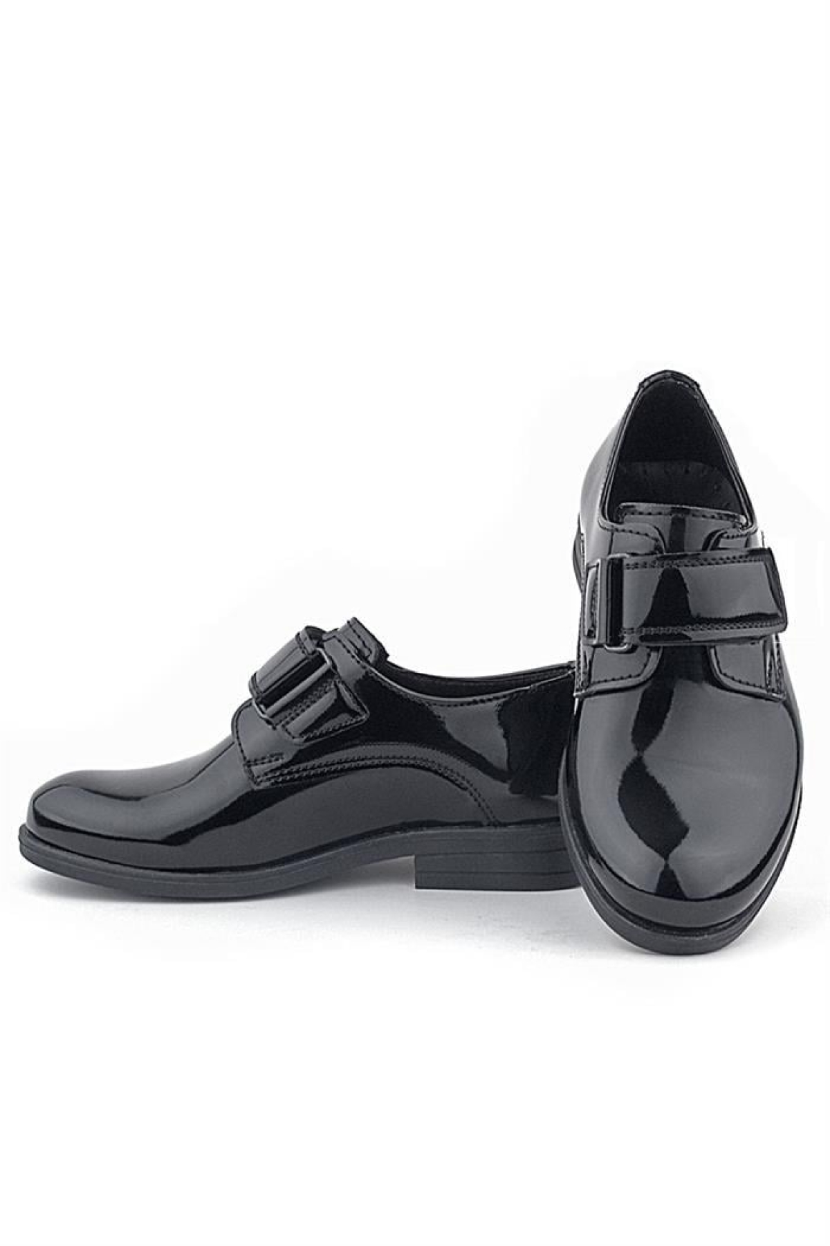 Siyah Rugan Cırt Cırtlı Oxford Çocuk Okul Ayakkabısı - Görsel 8
