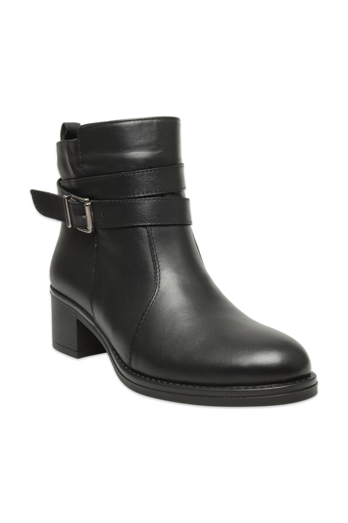 D25Kb-1670 Günlük Topuklu Siyah Kadın Bot - Görsel 2