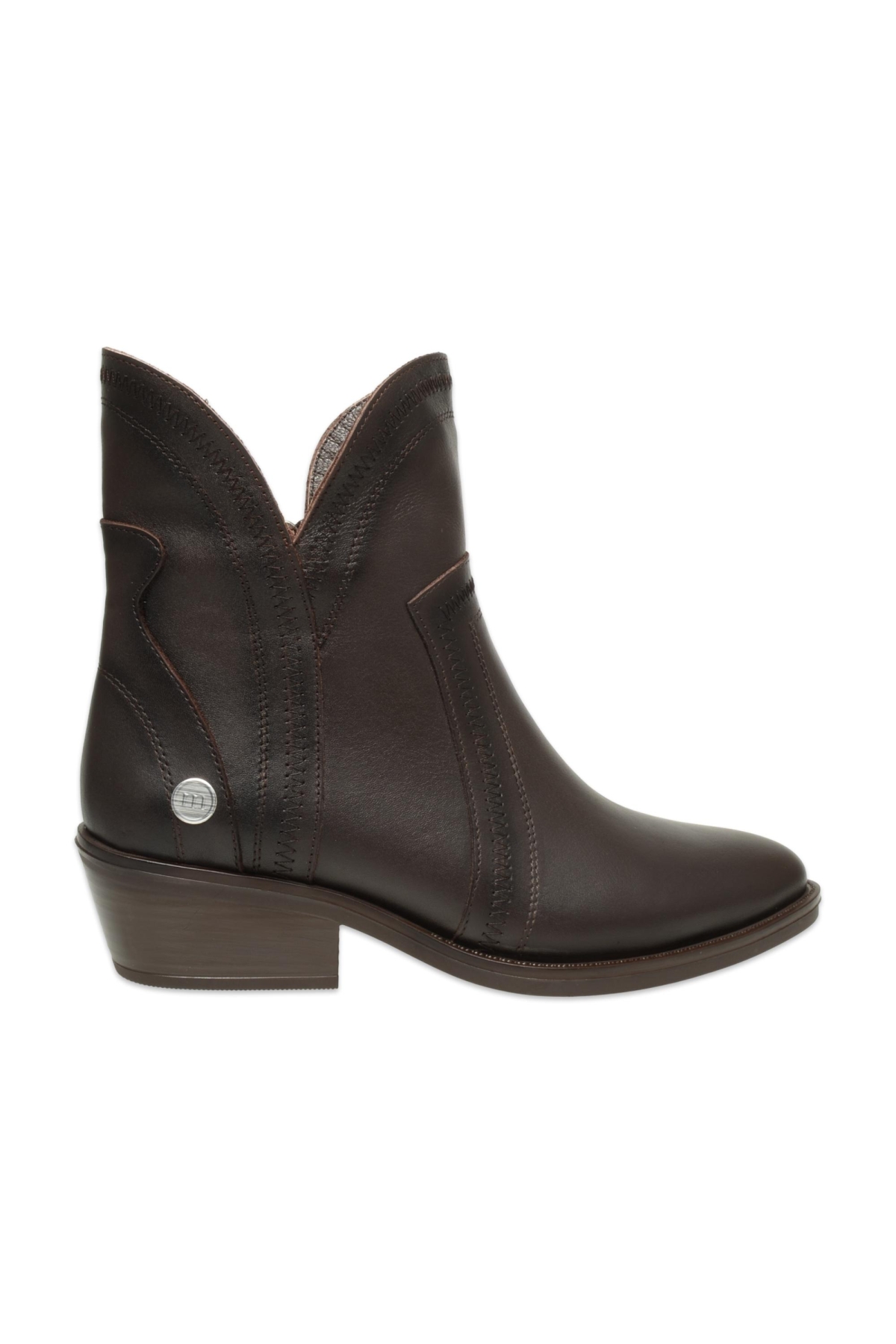 D25Kb-8080 Günlük Topuklu Kahverengi Kadın Bot - Görsel 3