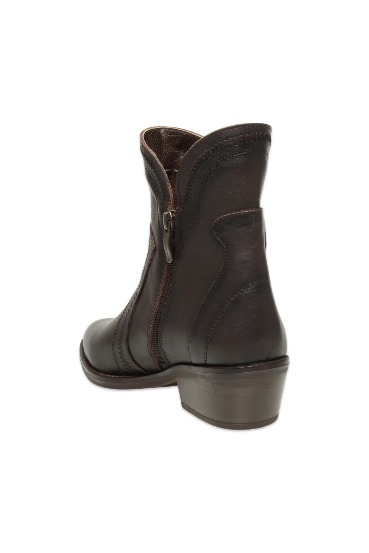 D25Kb-8080 Günlük Topuklu Kahverengi Kadın Bot - Görsel 5