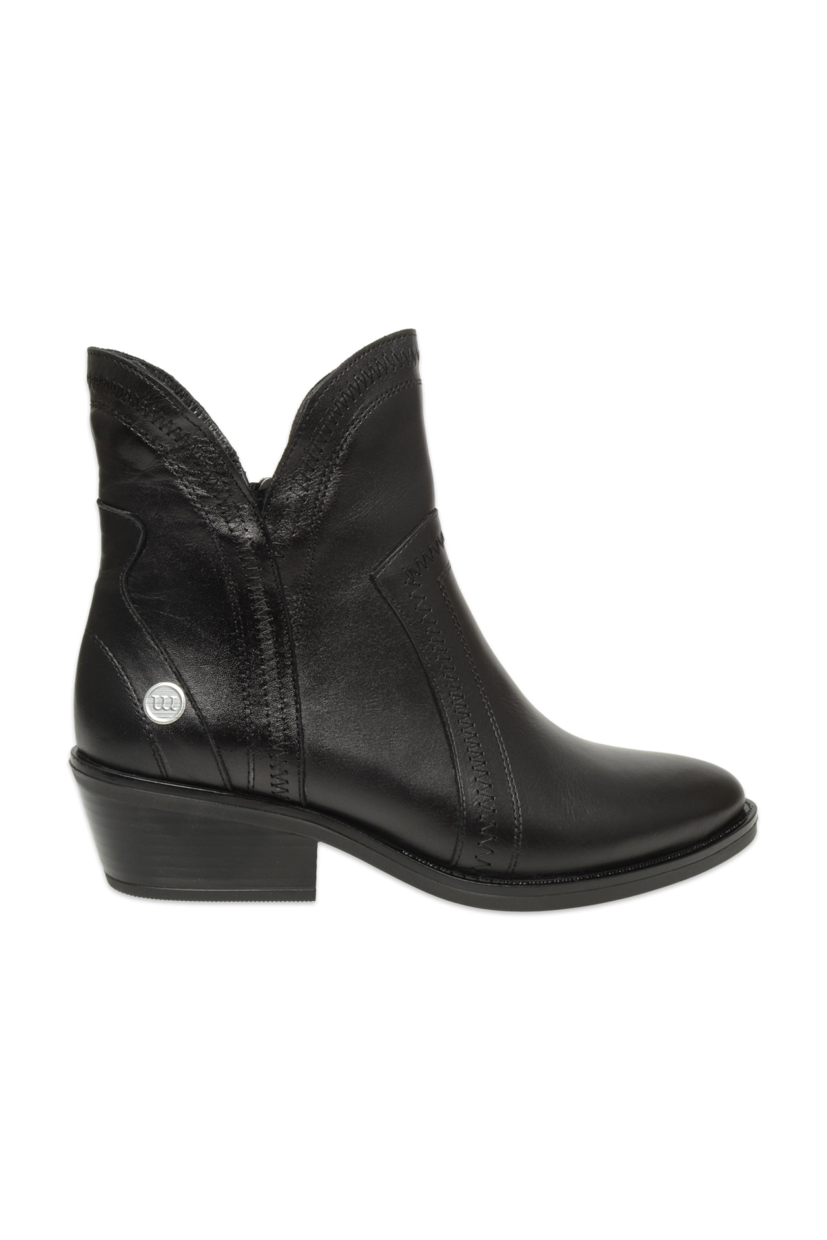 D25Kb-8080 Günlük Topuklu Siyah Kadın Bot - Görsel 3