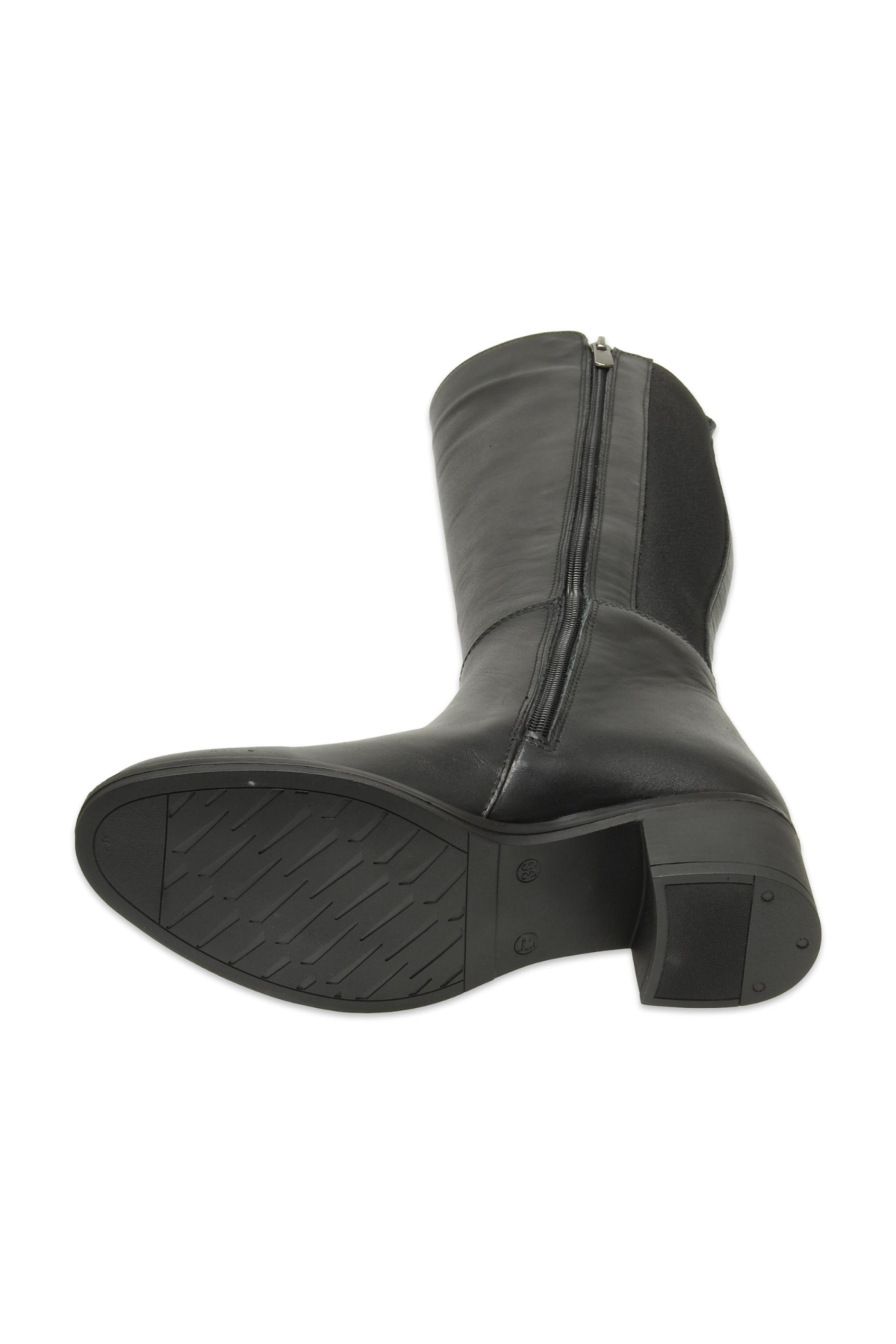 D25Kc-2300 Kalin Topuklu Günlük Siyah Kadın Çizme - Görsel 6