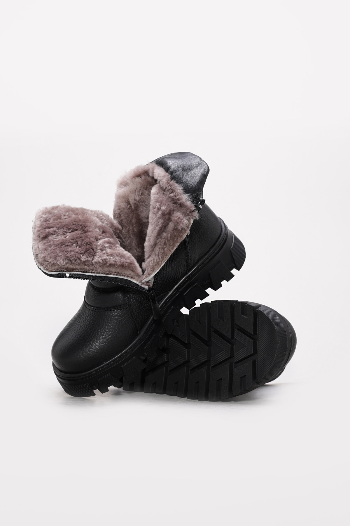 Hakiki Deri Kürklü Unisex Klasik Bot 770KXA260WX - Görsel 4