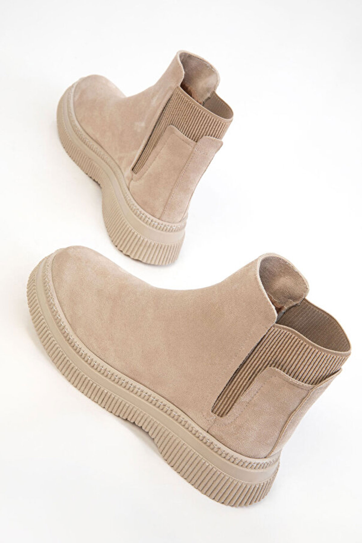 Kadın Süet Bot Lastikli Detaylı Kaymaz Taban 4010-116-0014 - Görsel 4