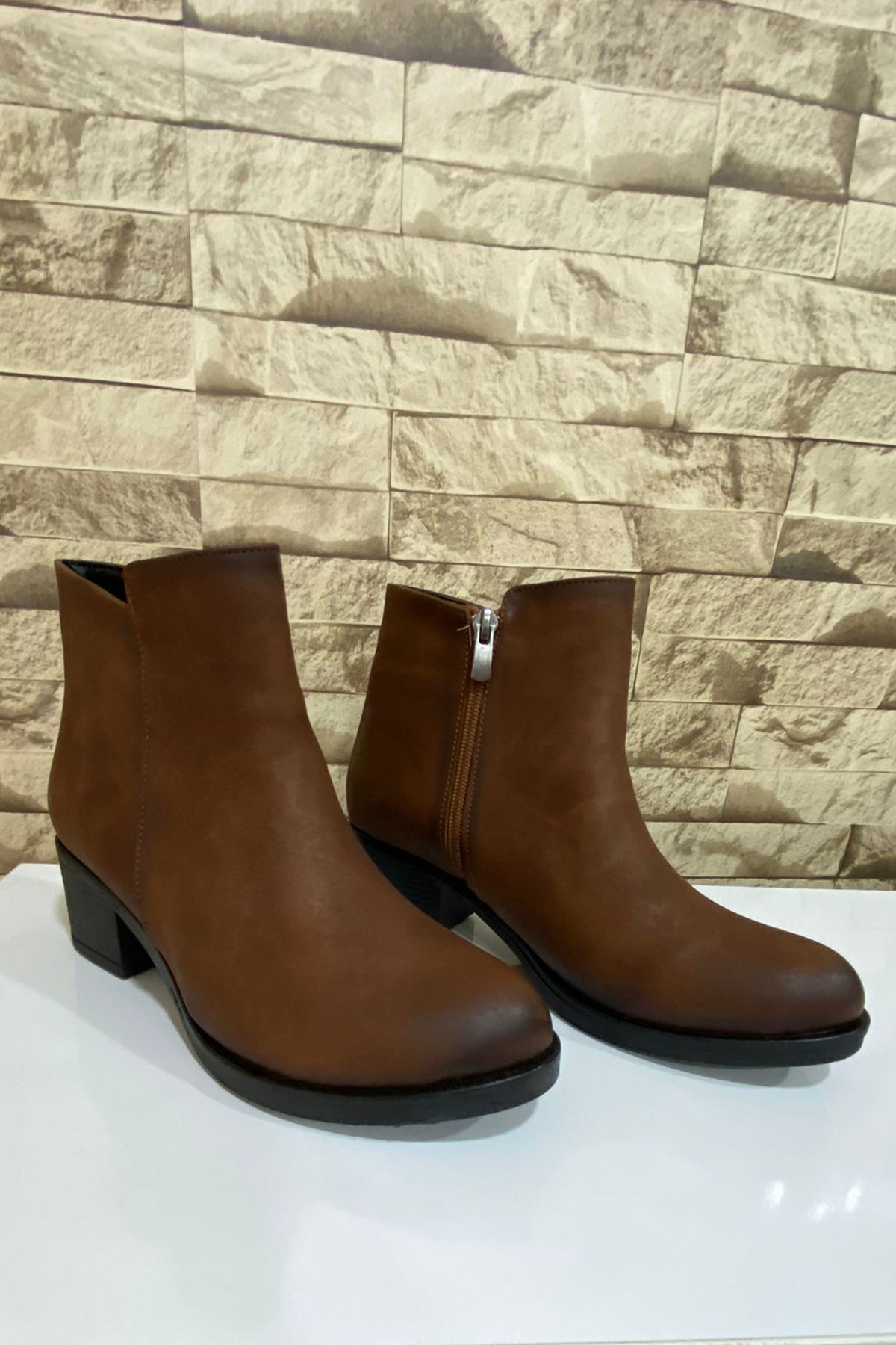 Kadın Fermuarlı 5 CM Topuklu Bot 4010-116-0016 - Görsel 2