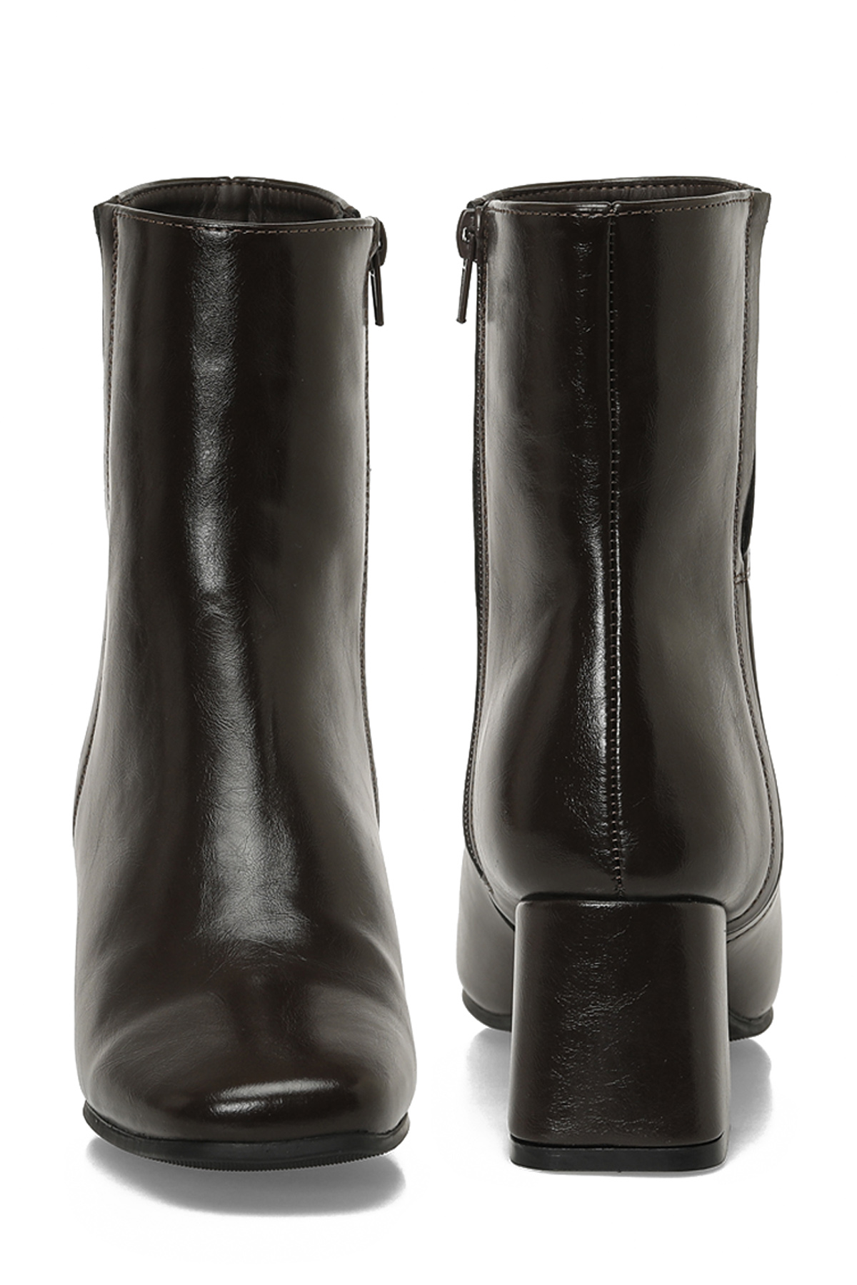 25K-7032 5PR Kahverengi Kadın Topuklu Bot - Görsel 6