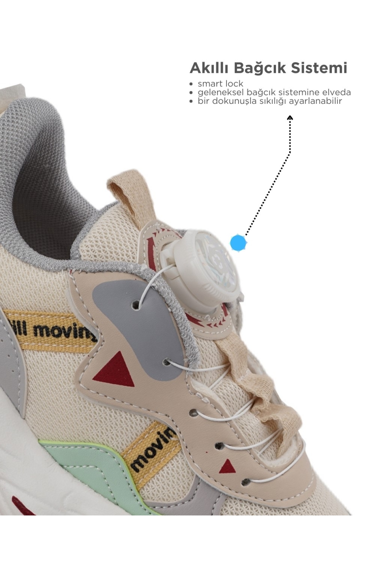 Rex Akıllı Bağcık Mekanizmalı Ortopedik Çocuk Spor Ayakkabı - Görsel 3