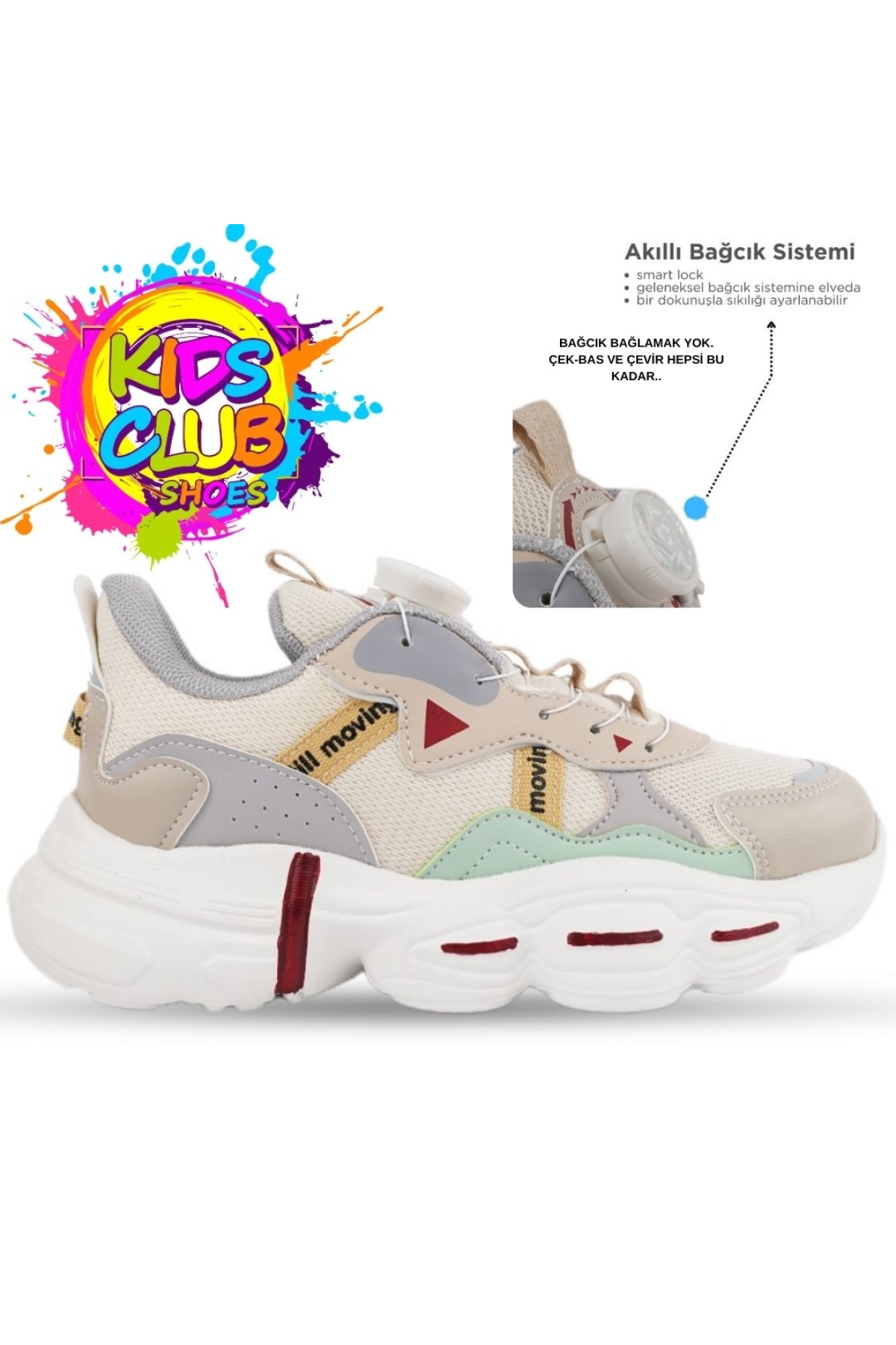 Rex Akıllı Bağcık Mekanizmalı Ortopedik Çocuk Spor Ayakkabı - Görsel 4