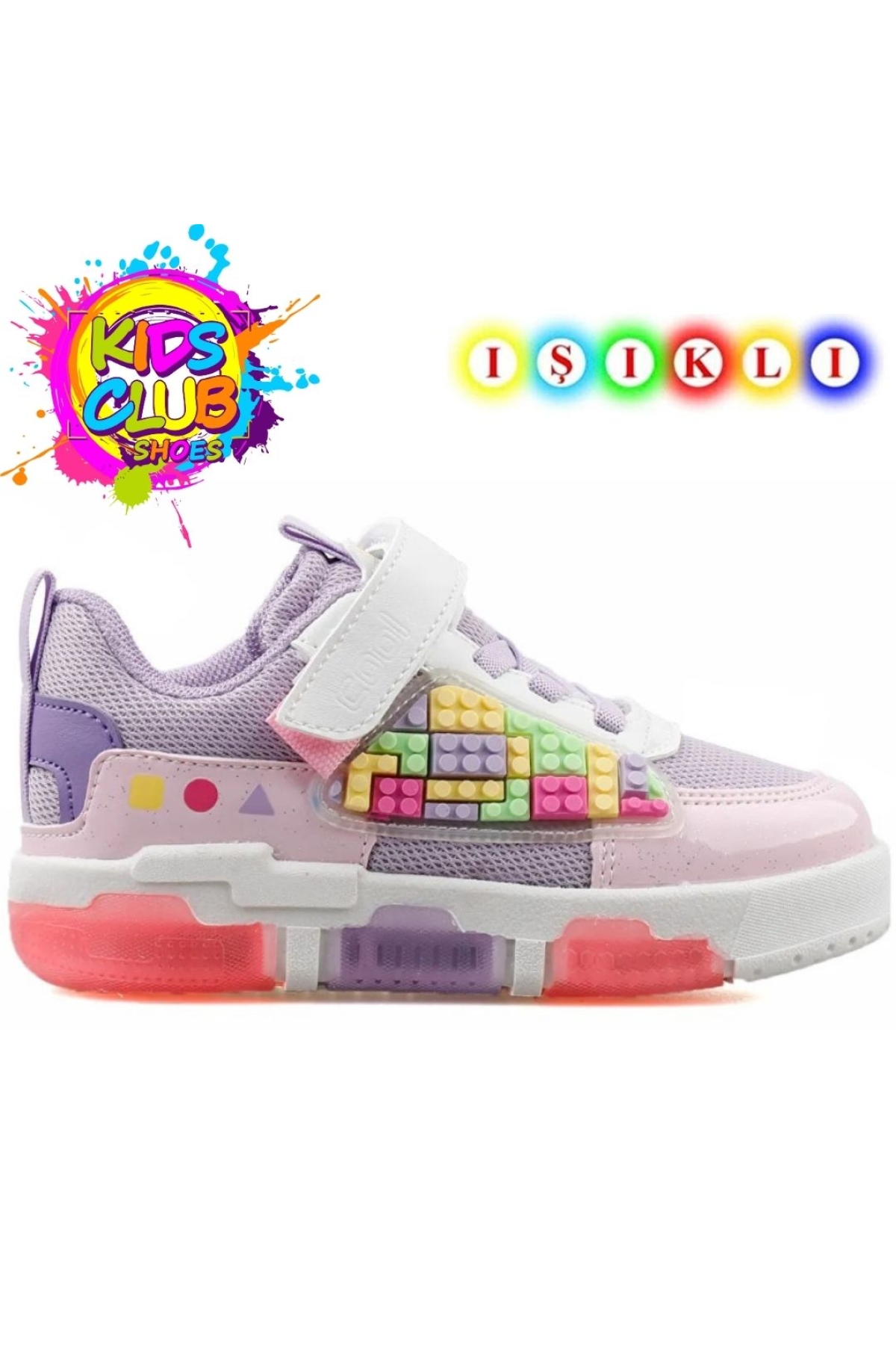 Legos Işıklı Ortopedik Taban Unisex Çocuk Spor Ayakkabı - Görsel 3