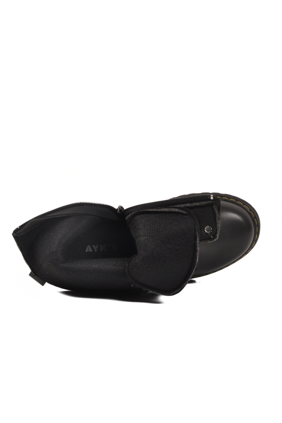 Aspor Siyah İçi Polarlı Bağcıklı Fermuarlı Kız Çocuk Bot - Görsel 5