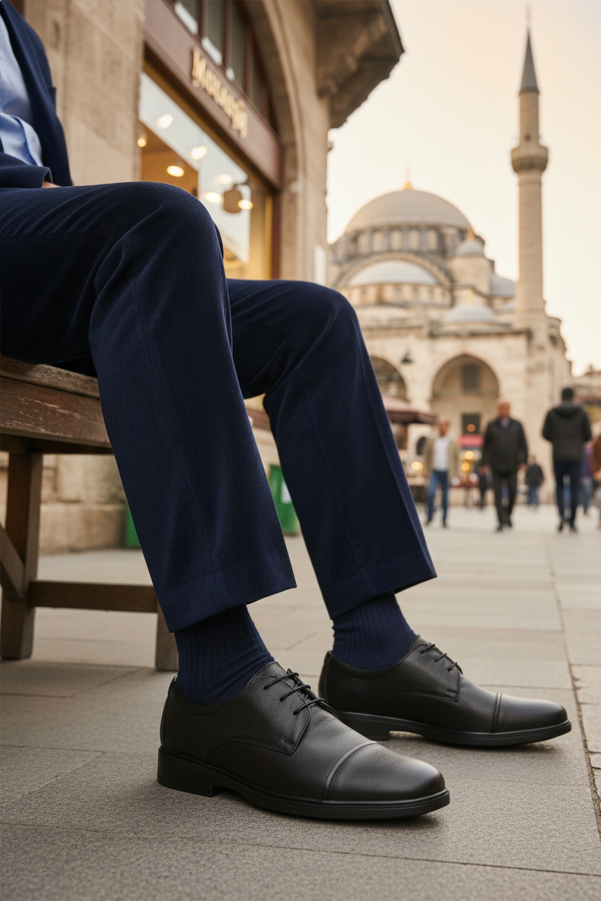 Aspor Siyah Hakiki Deri Bağcıklı Jel Taban Erkek Klasik Ayakkabı - Görsel 4