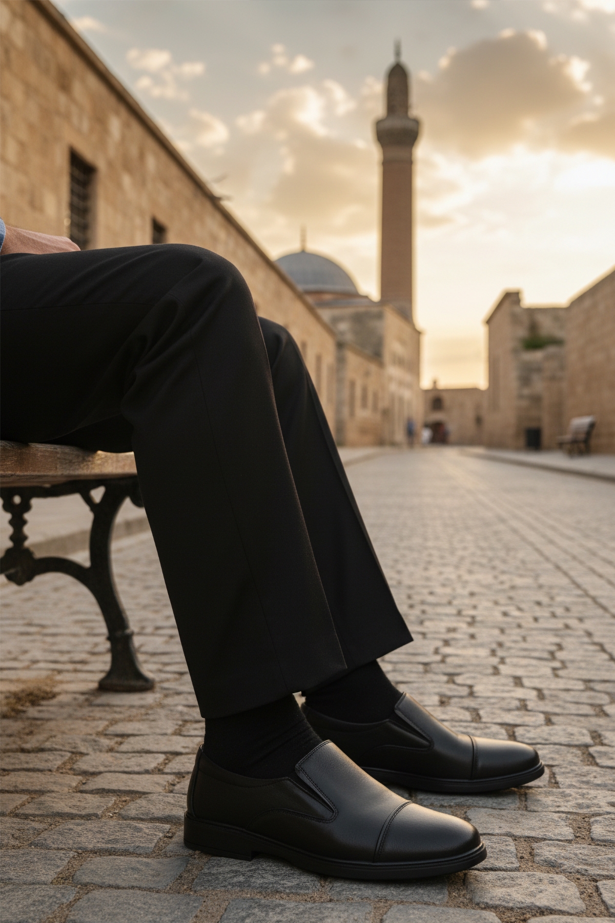 Aspor Siyah Hakiki Deri Bağcıksız Jel Taban Erkek Klasik Ayakkabı - Görsel 4